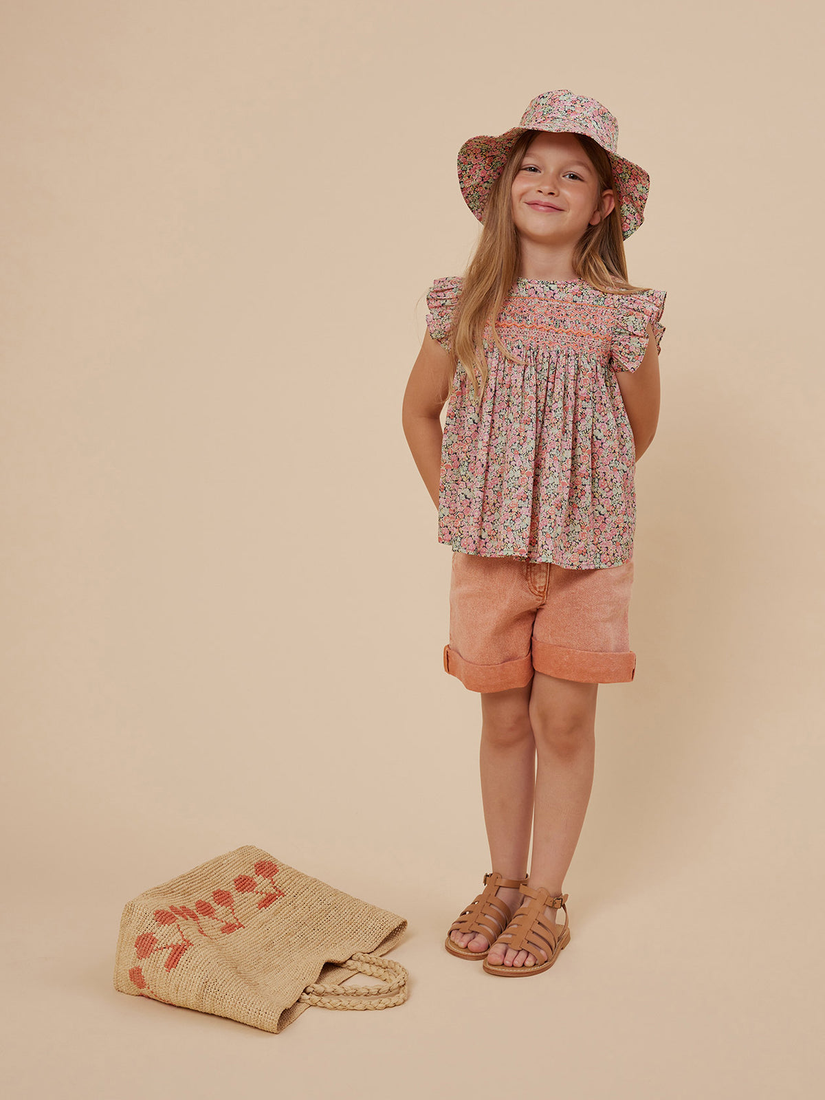Look fille croisière 2024 blouse en tissu Liberty