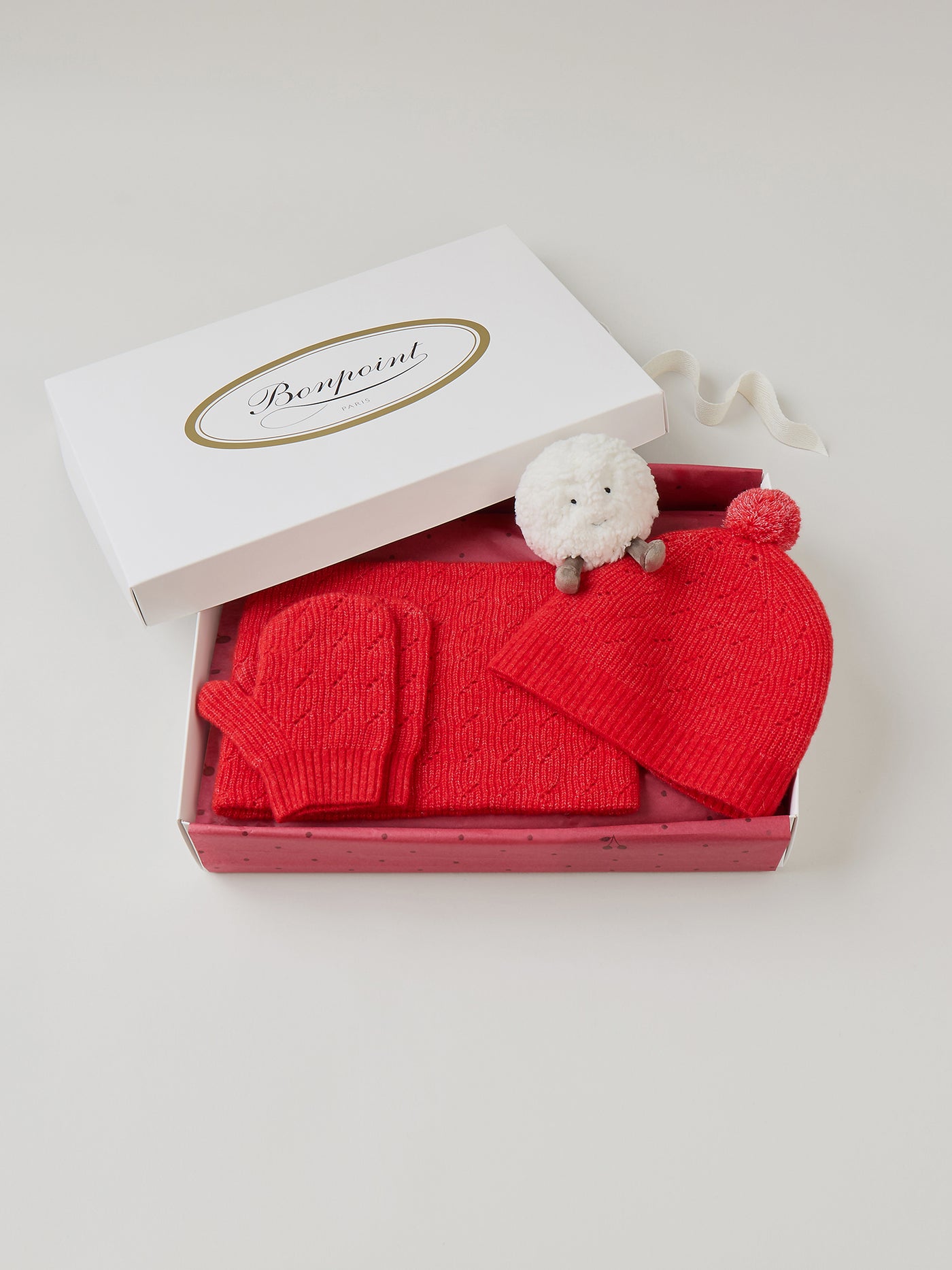 Coffret de Noël Fille - Laine rouge