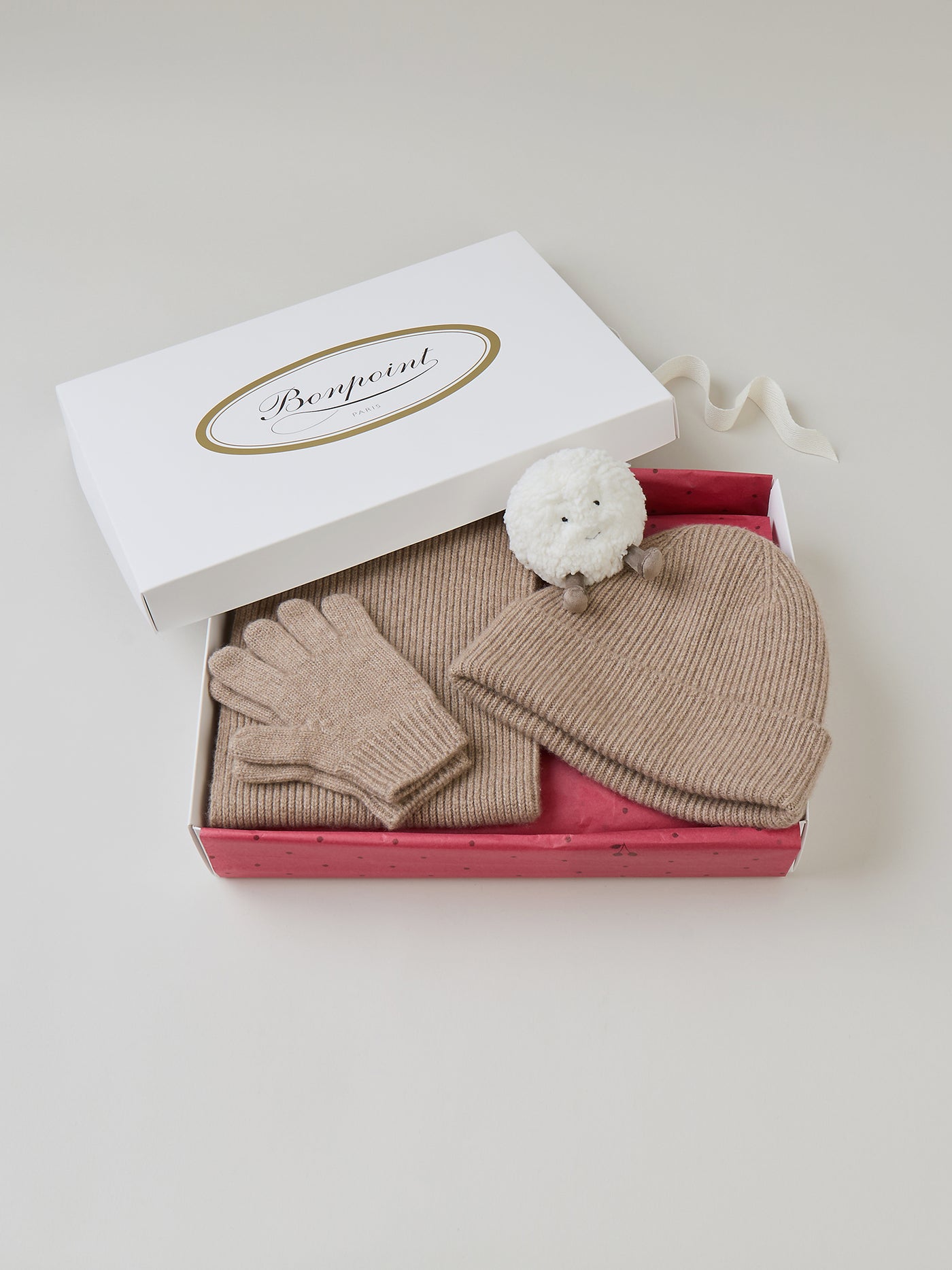 Coffret de Noël Garçon - Cachemire beige