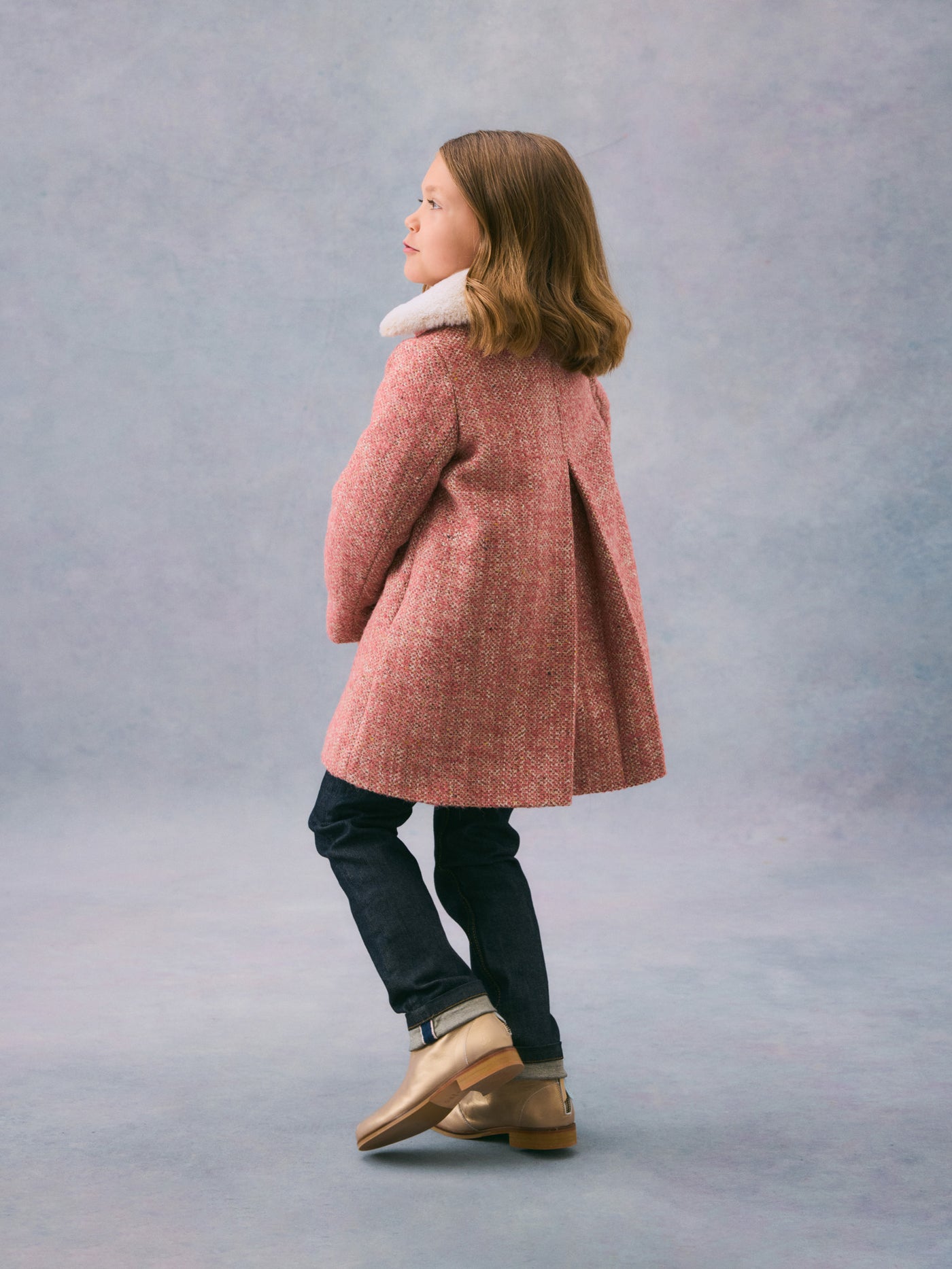 Look fille hiver 2024 manteau en laine