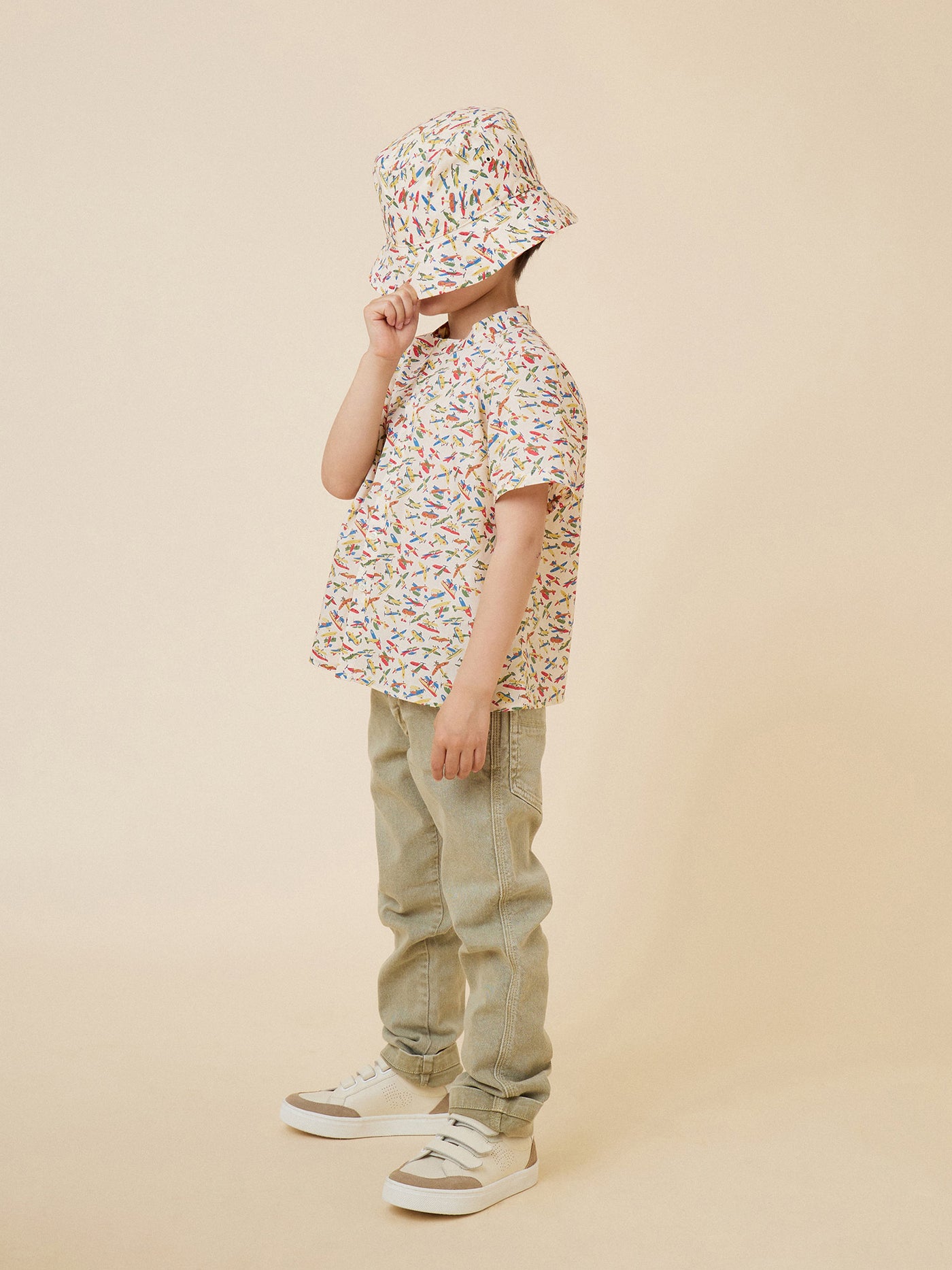 Summer 2024 boy's look patterned bucket hat