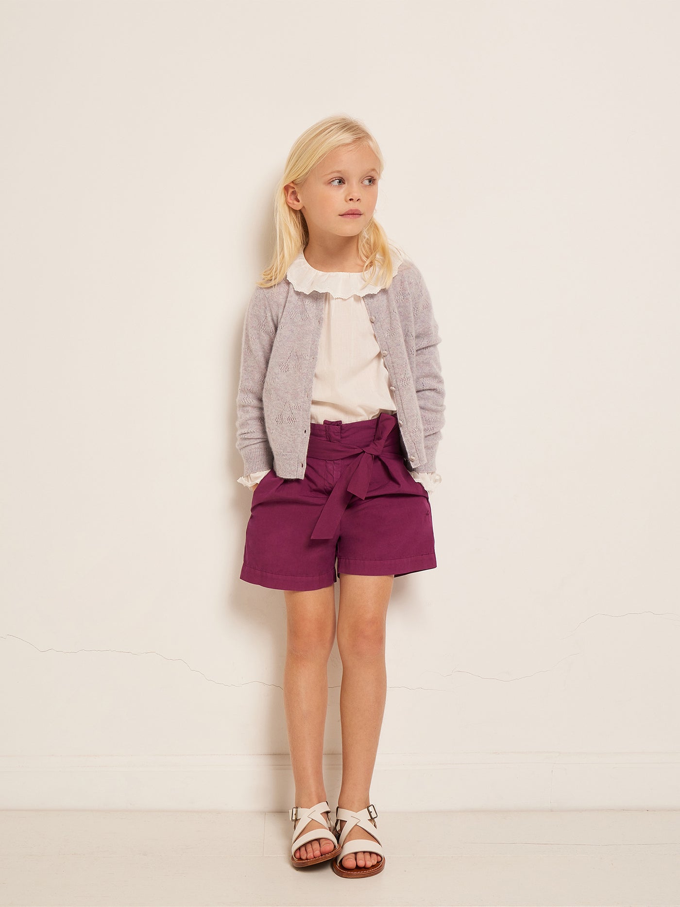 SUMMER 2023 GIRL'S LOOK PURPLE SHORT