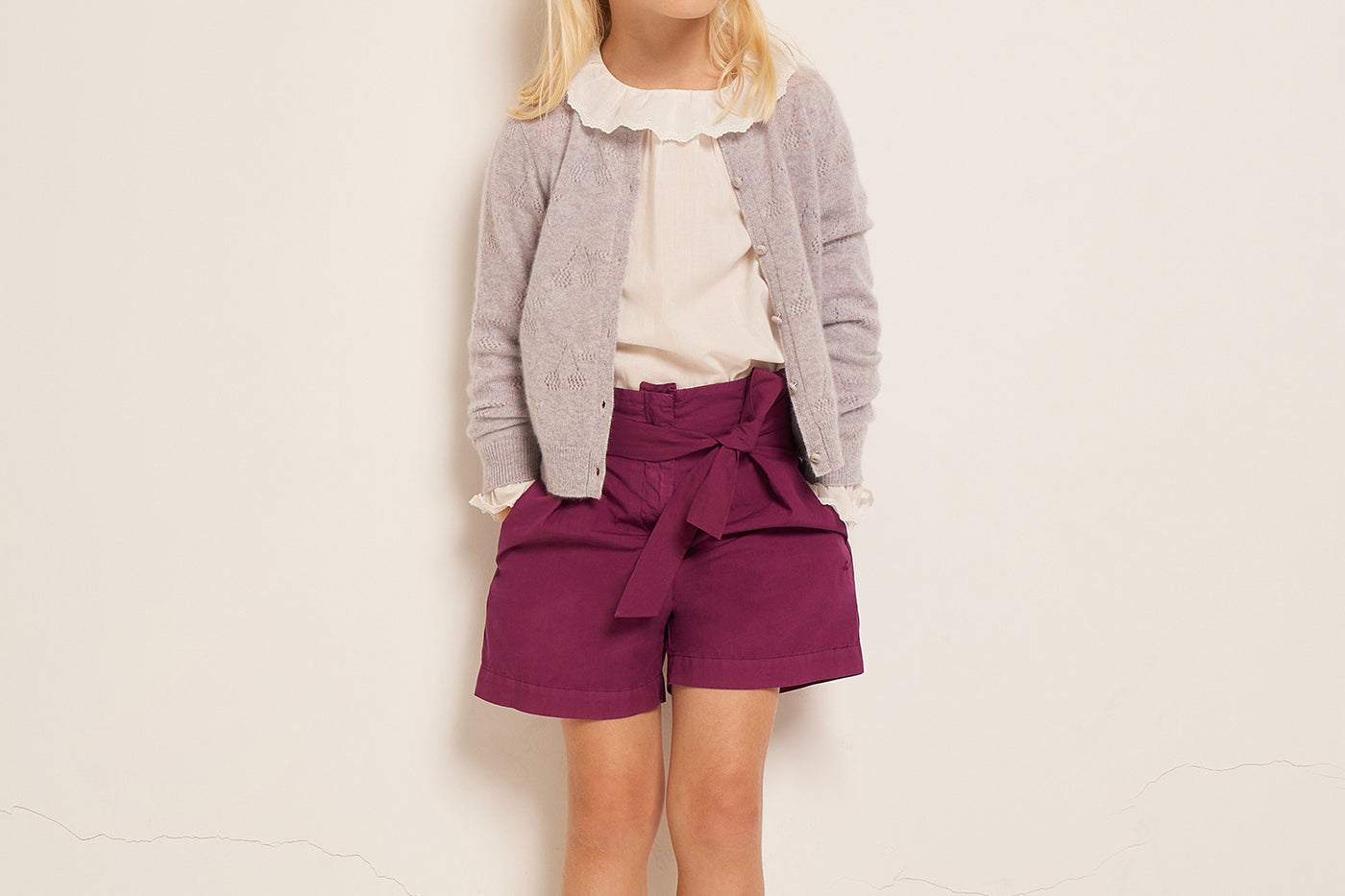 SUMMER 2023 GIRL'S LOOK PURPLE SHORT