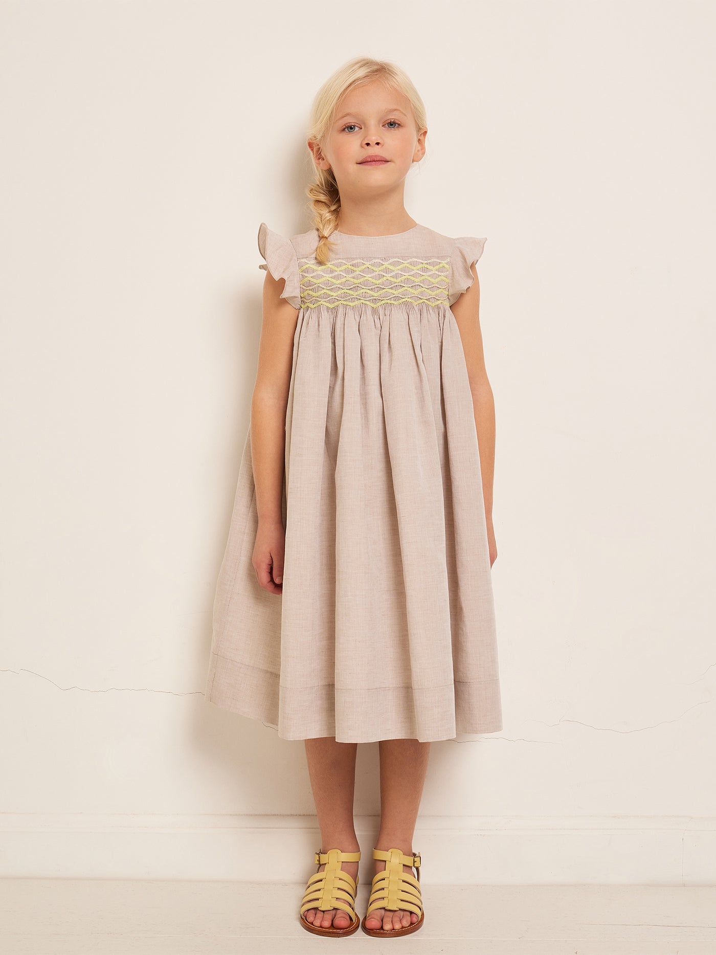 SUMMER 2023 GIRL'S LOOK PLEATED DRESS