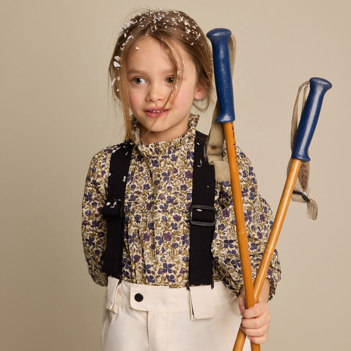 Dodji Ski Pants with Suspenders milk white