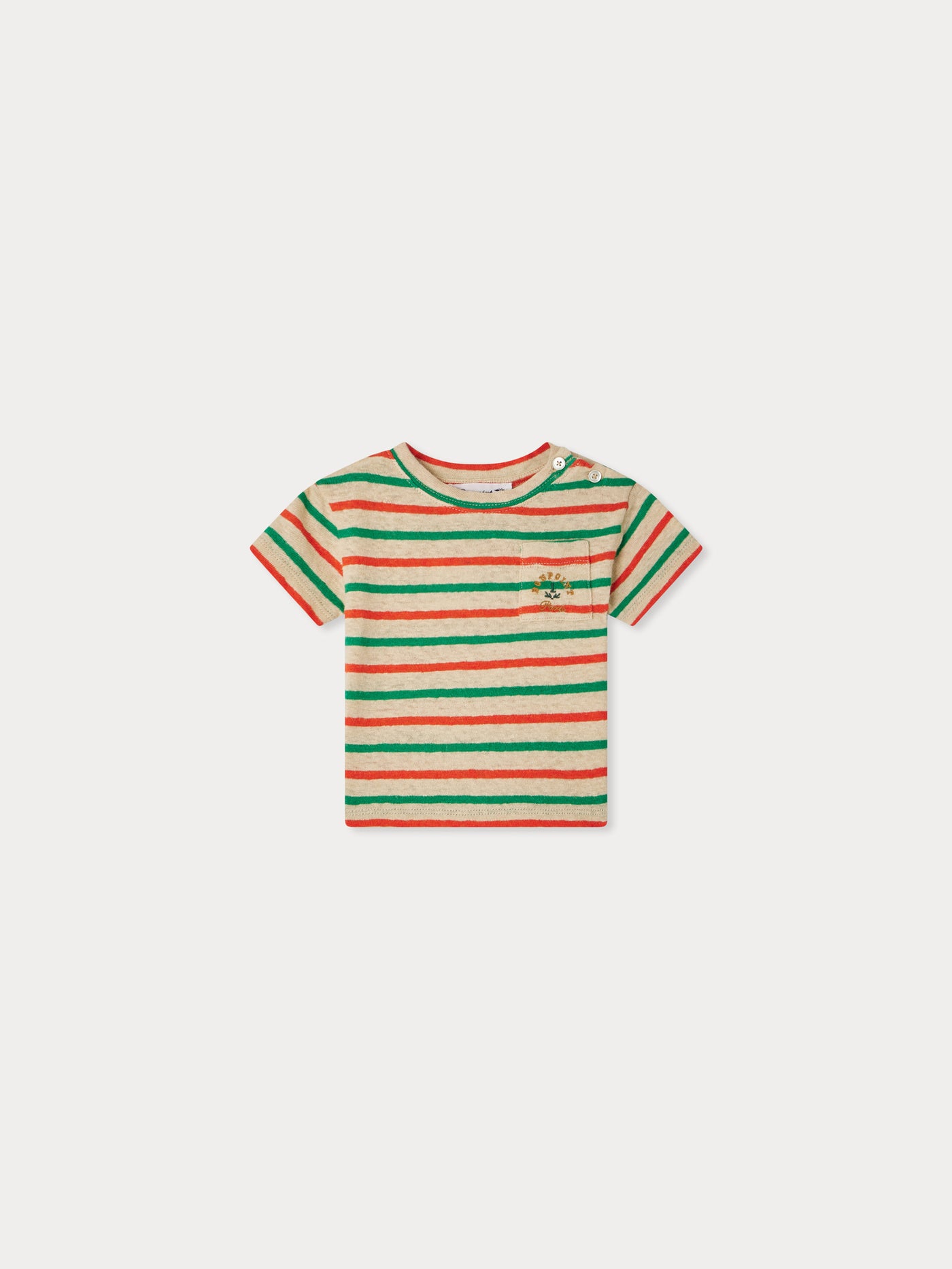 T-shirt Gaye rayé à poche en coton biologique