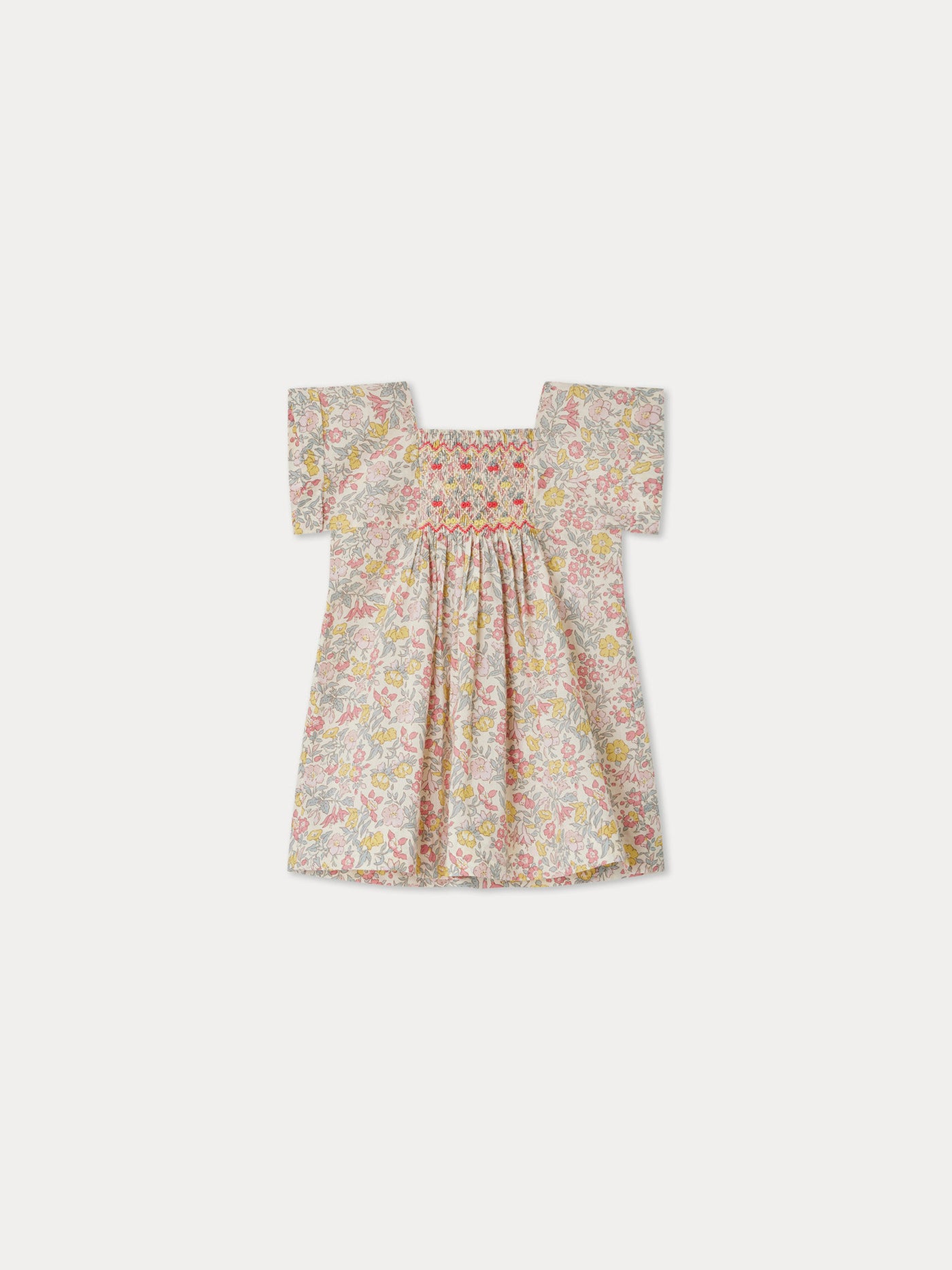 Robe Pais smockée en tissu Liberty