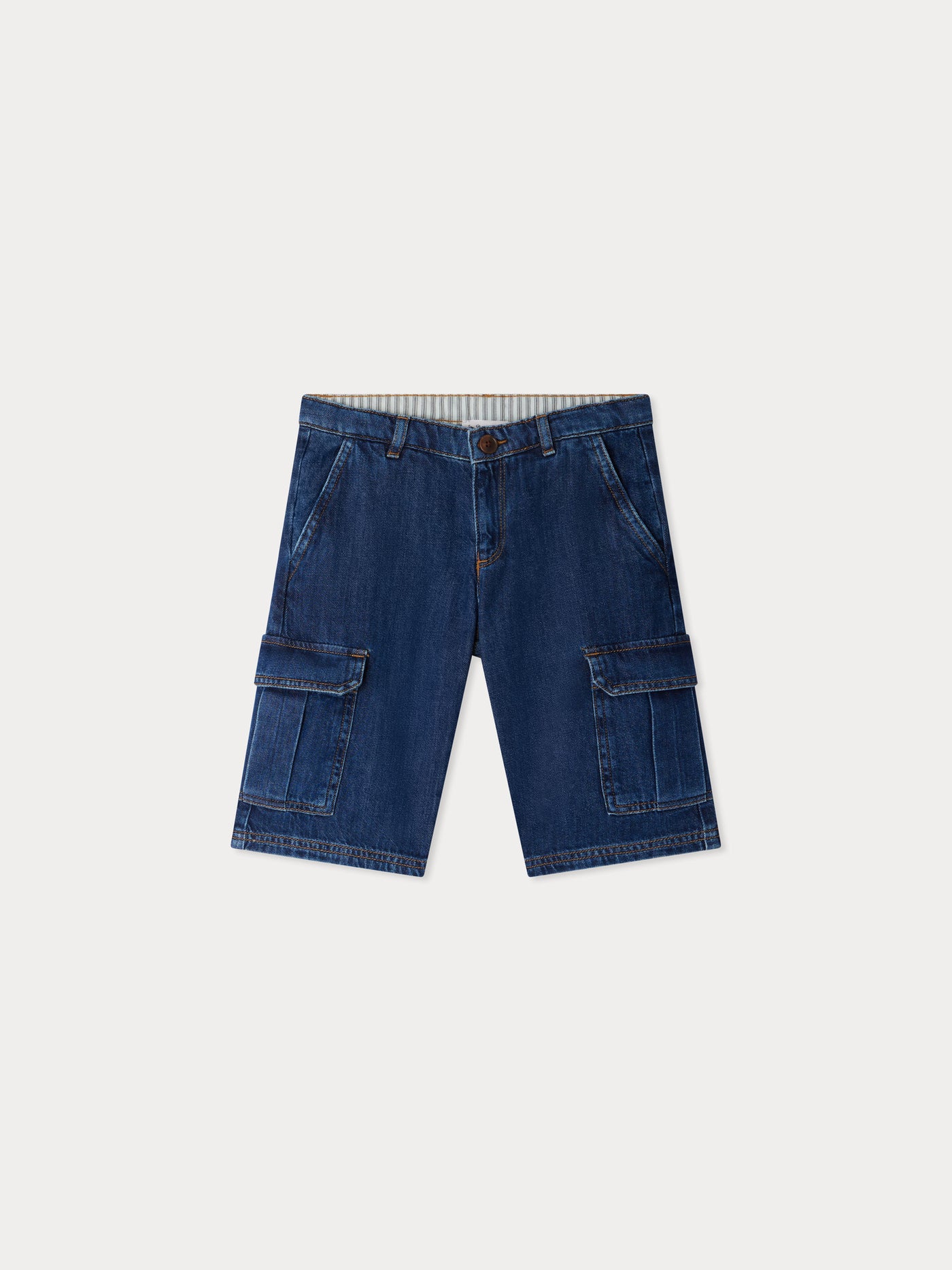 Bermuda Caiman à poches en denim bleu