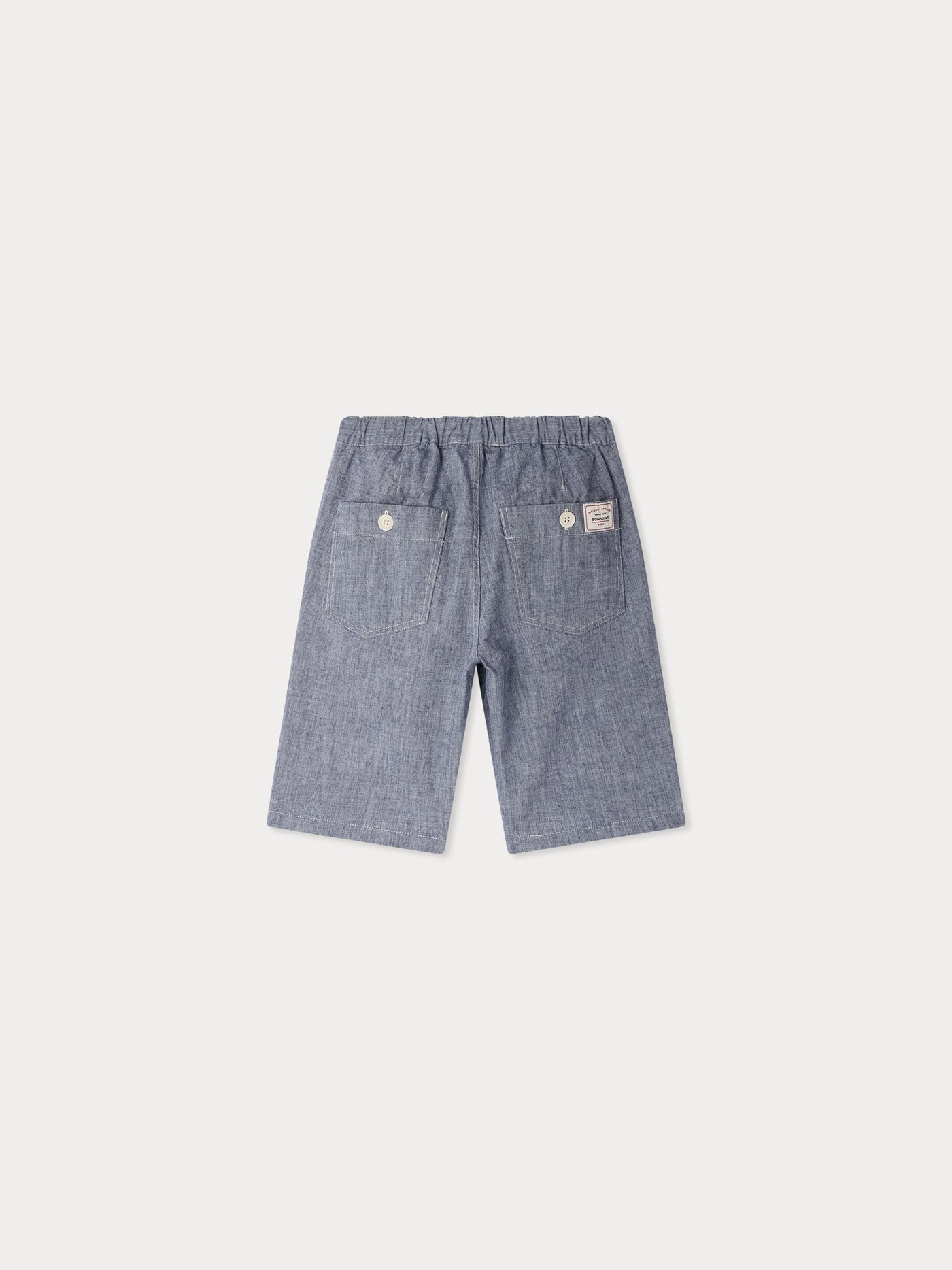 Short Erno en chambray à taille élastiquée