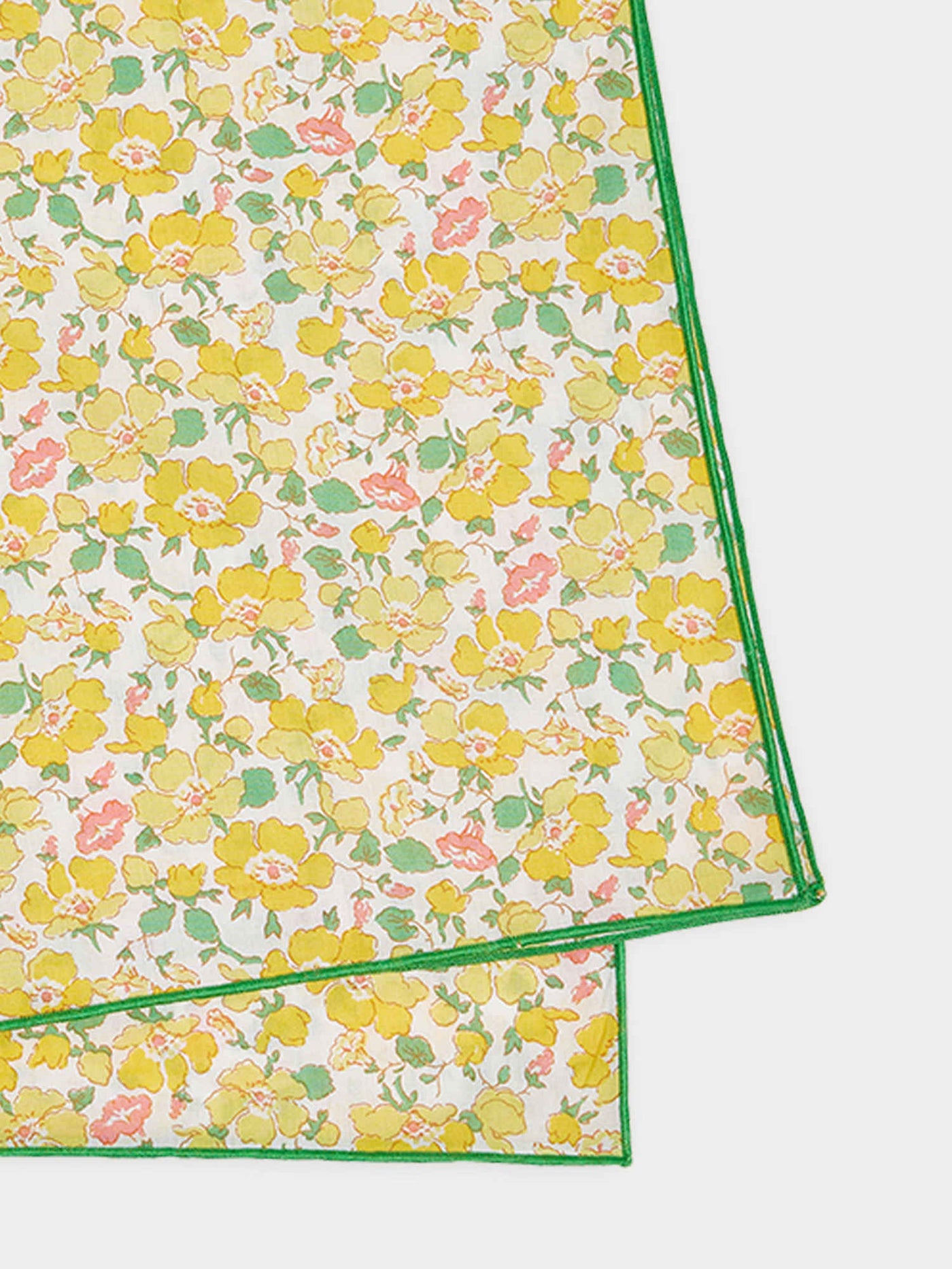 Foulard Cayati en tissu Liberty jaune