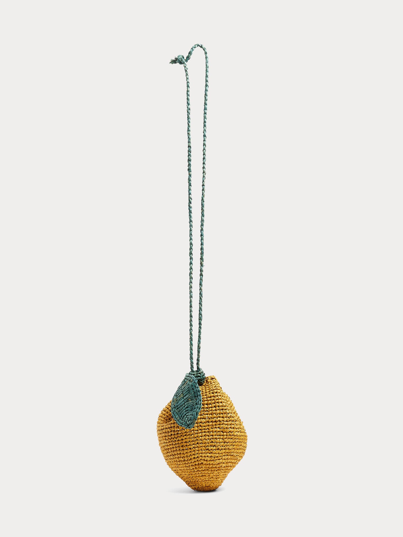 Sac Eleni citron en raphia