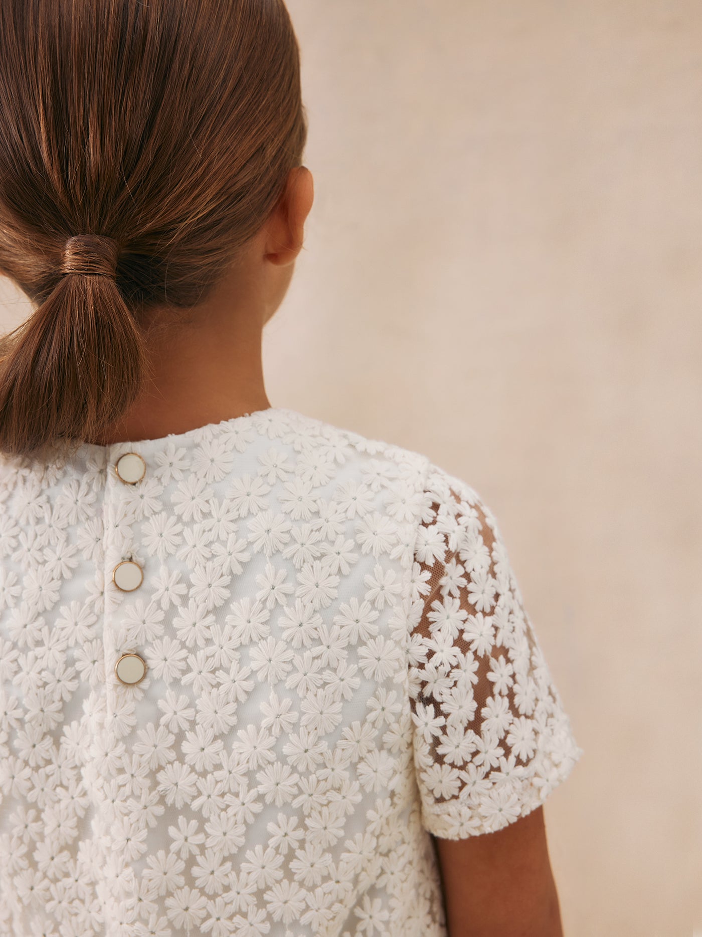 Robe Emanuela en tulle brodée de fleurs