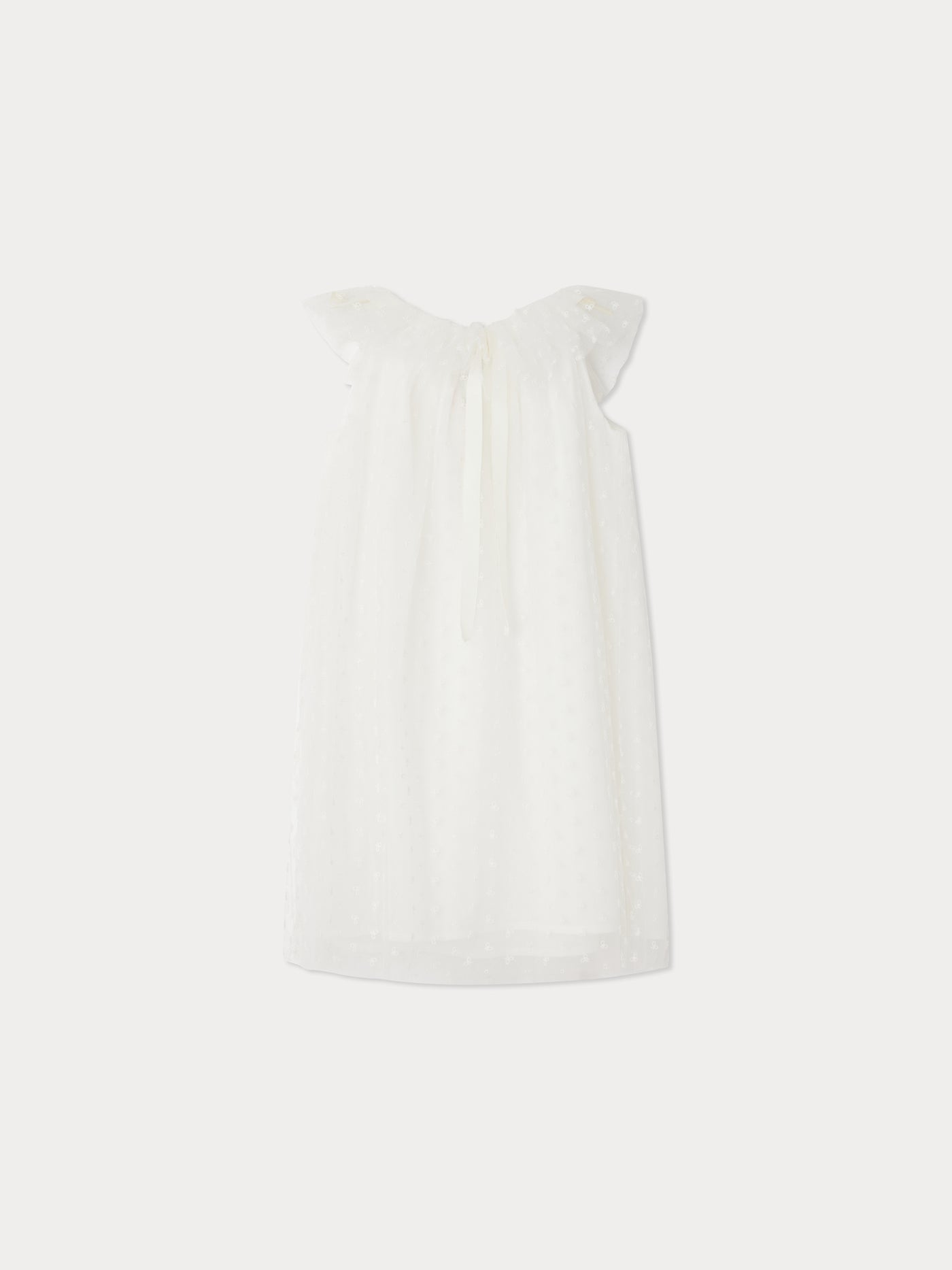 Robe Nuance en tulle à broderies noeuds