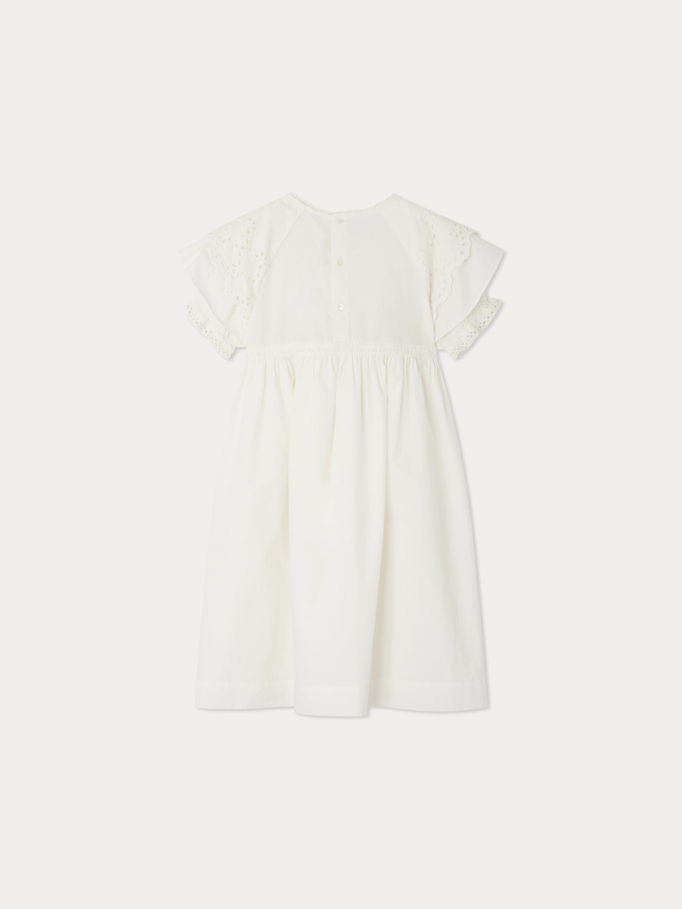 Robe Elyne en popeline à broderies anglaises
