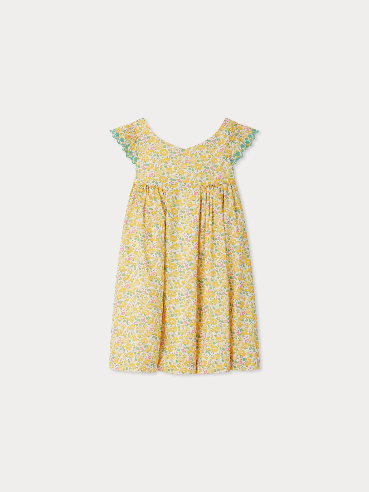 Robe Emina brodée en tissu Liberty