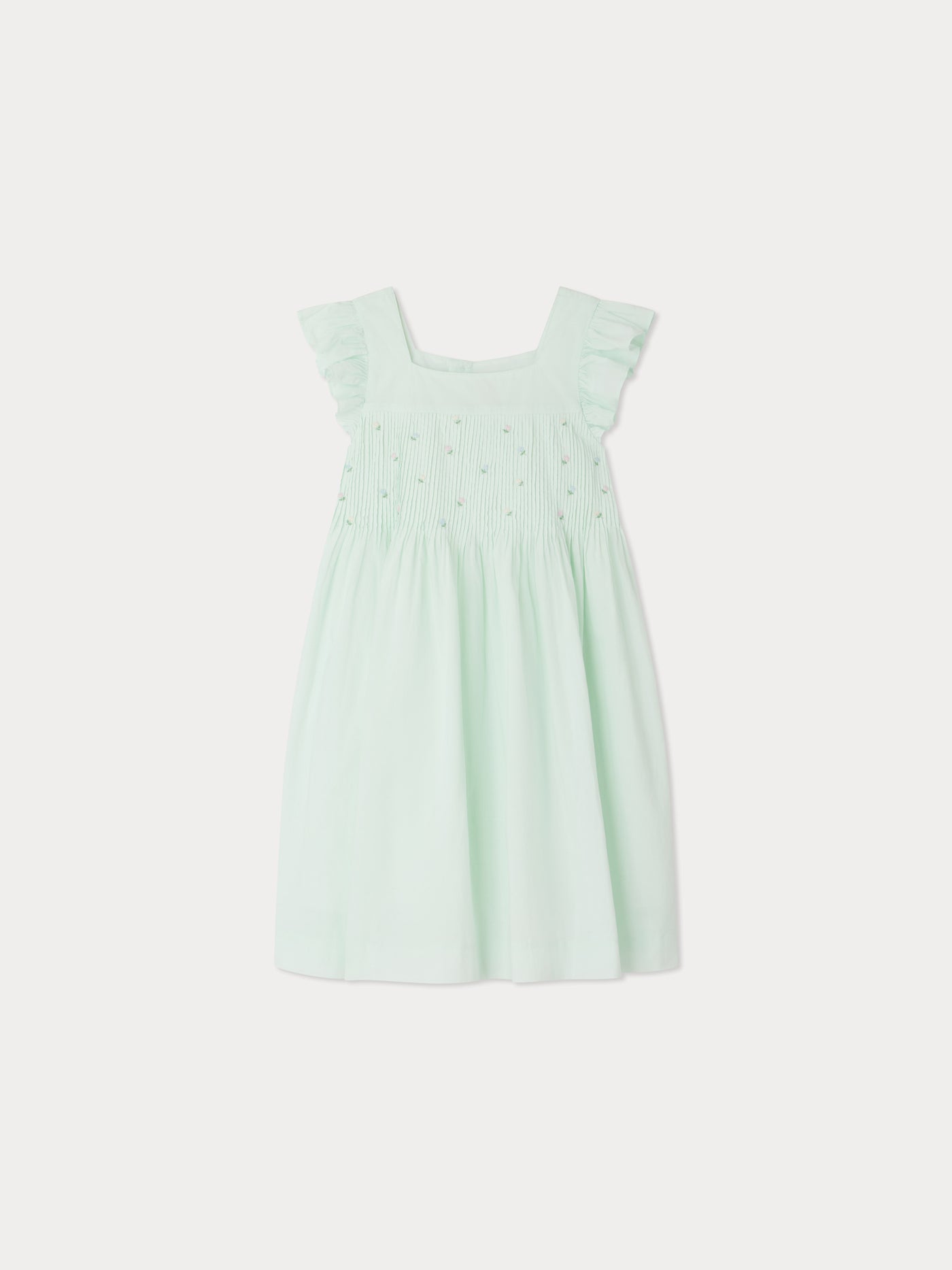 Robe Fiona en voile de coton brodé