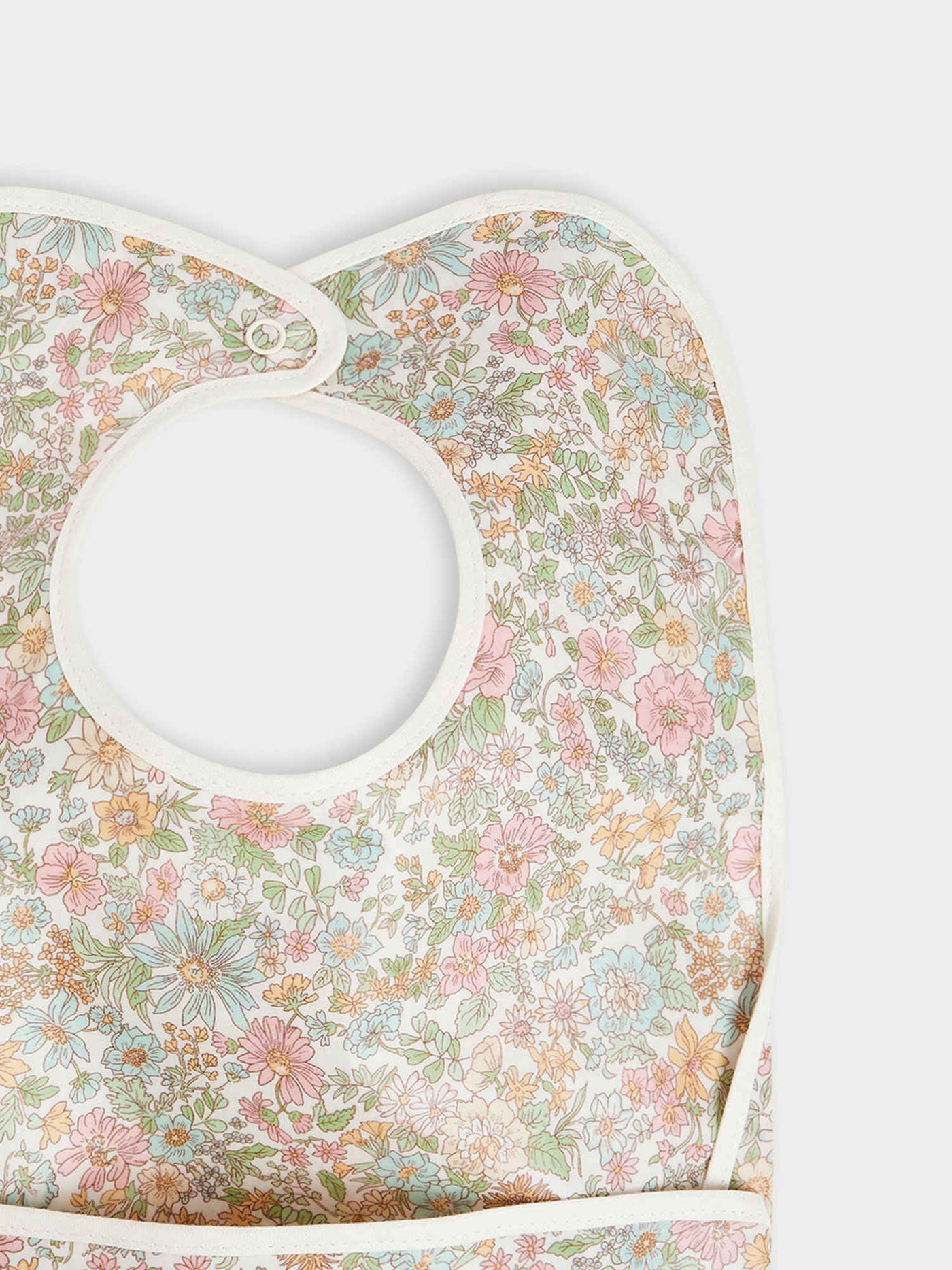 Bavoir clip en tissu Liberty enduit à fleurs