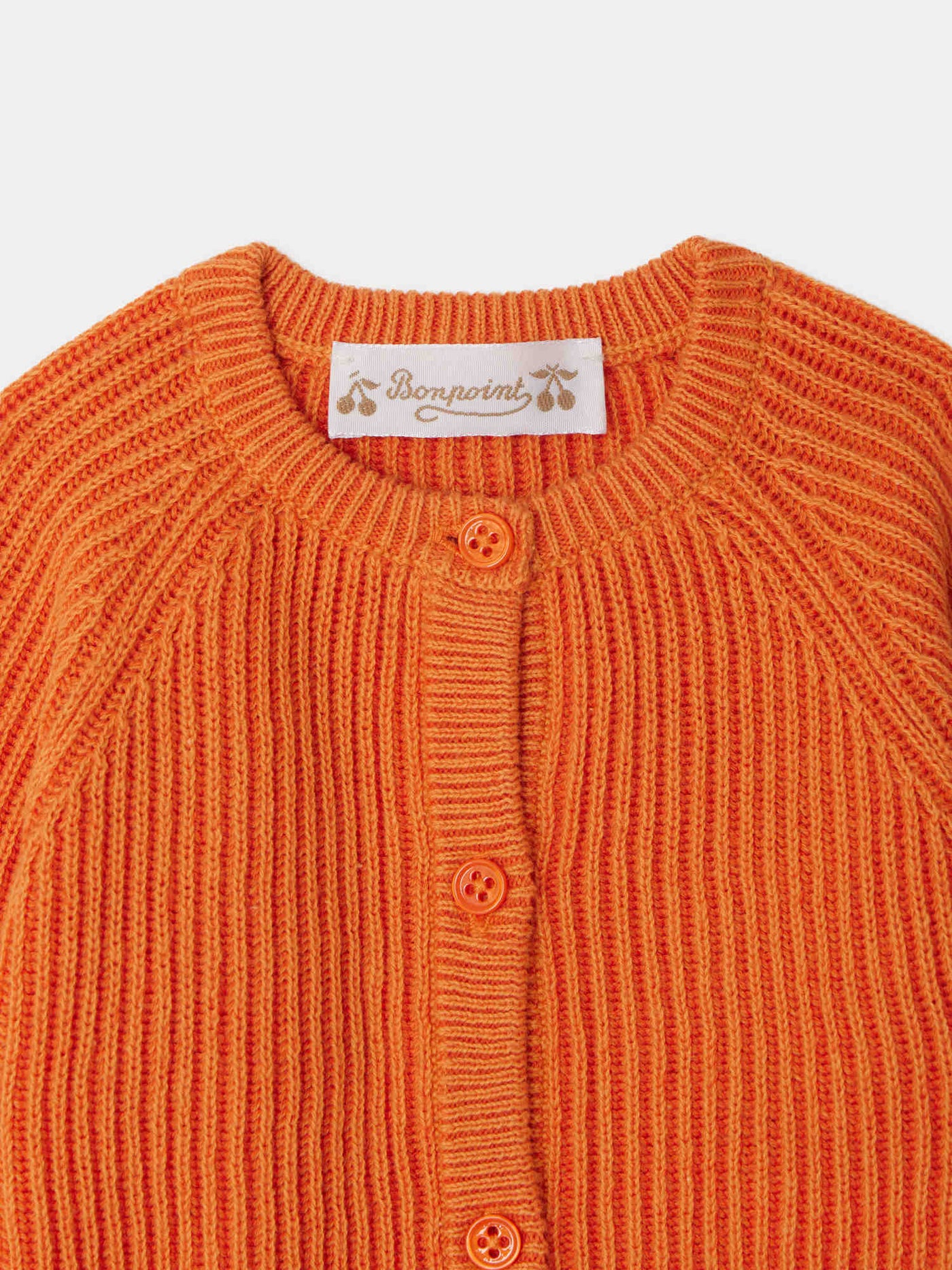 Giusto ribbed cardigan in orange