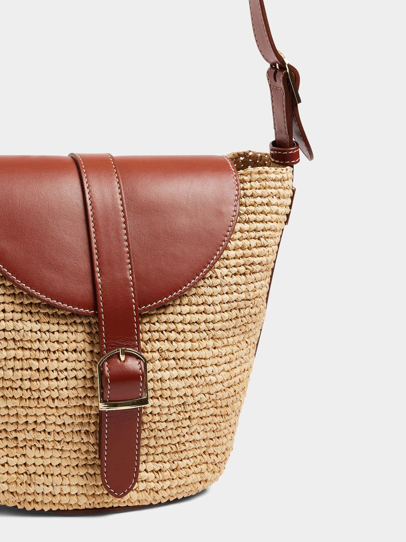 Bonpoint x Vanessa Seward  Enjie bag with shoulder strap in raffia