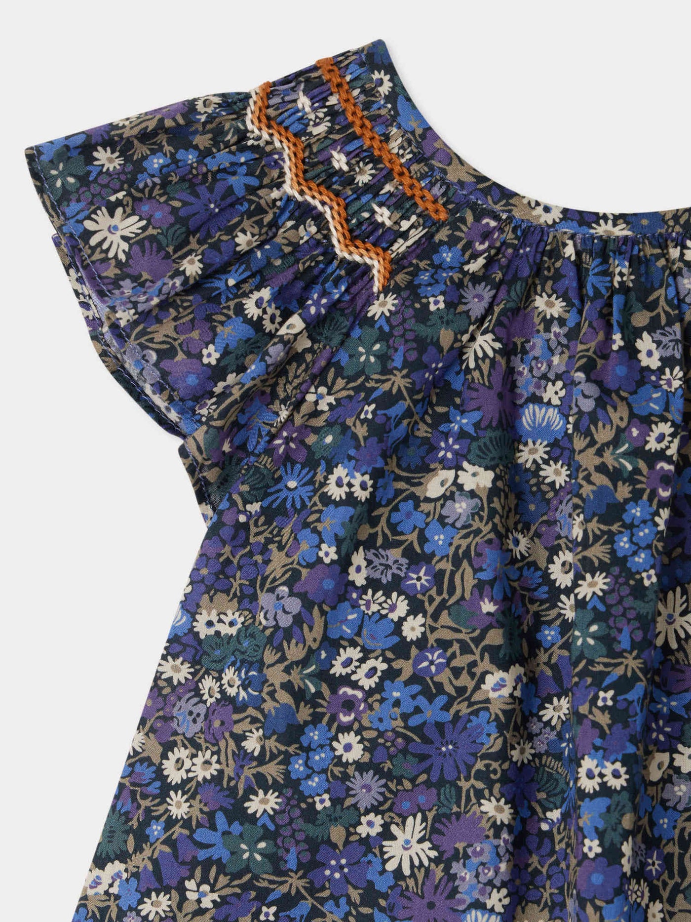 Blouse Noelle smockée en tissu Liberty