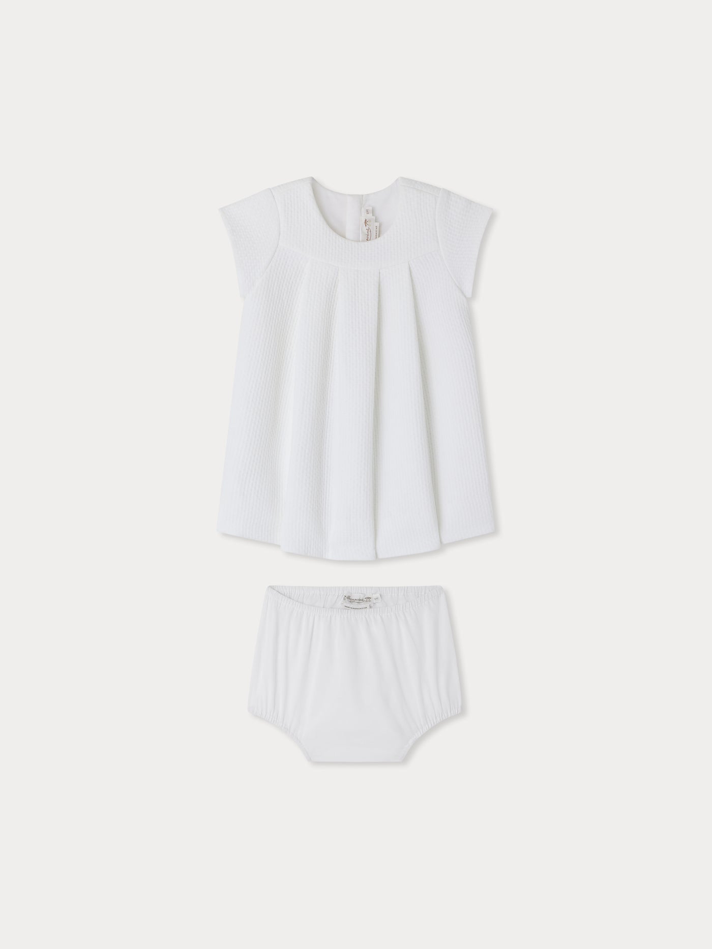 Robe Elzie en piqué de coton avec bloomer