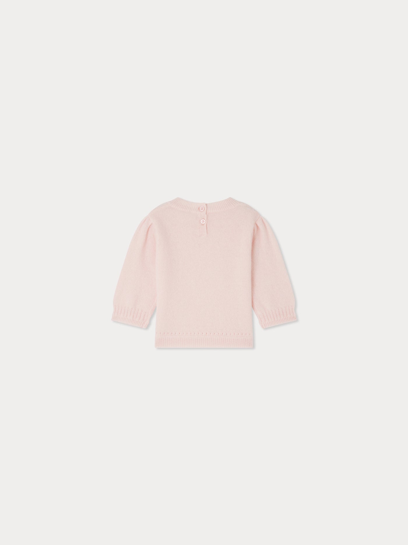 Pull Emiliane en cachemire motif ajouré cerise