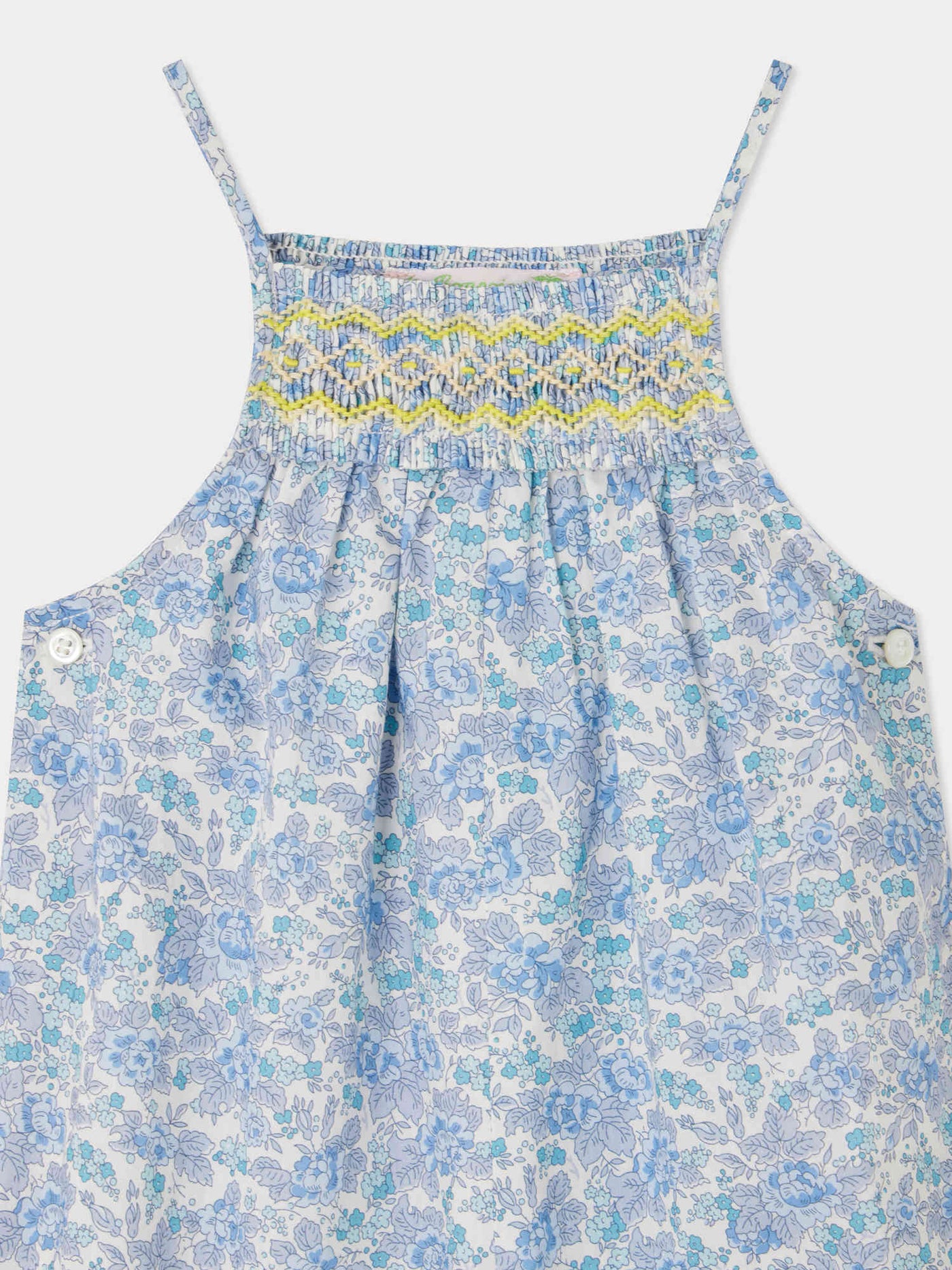 Salopette Lilisy smockée en tissu Liberty