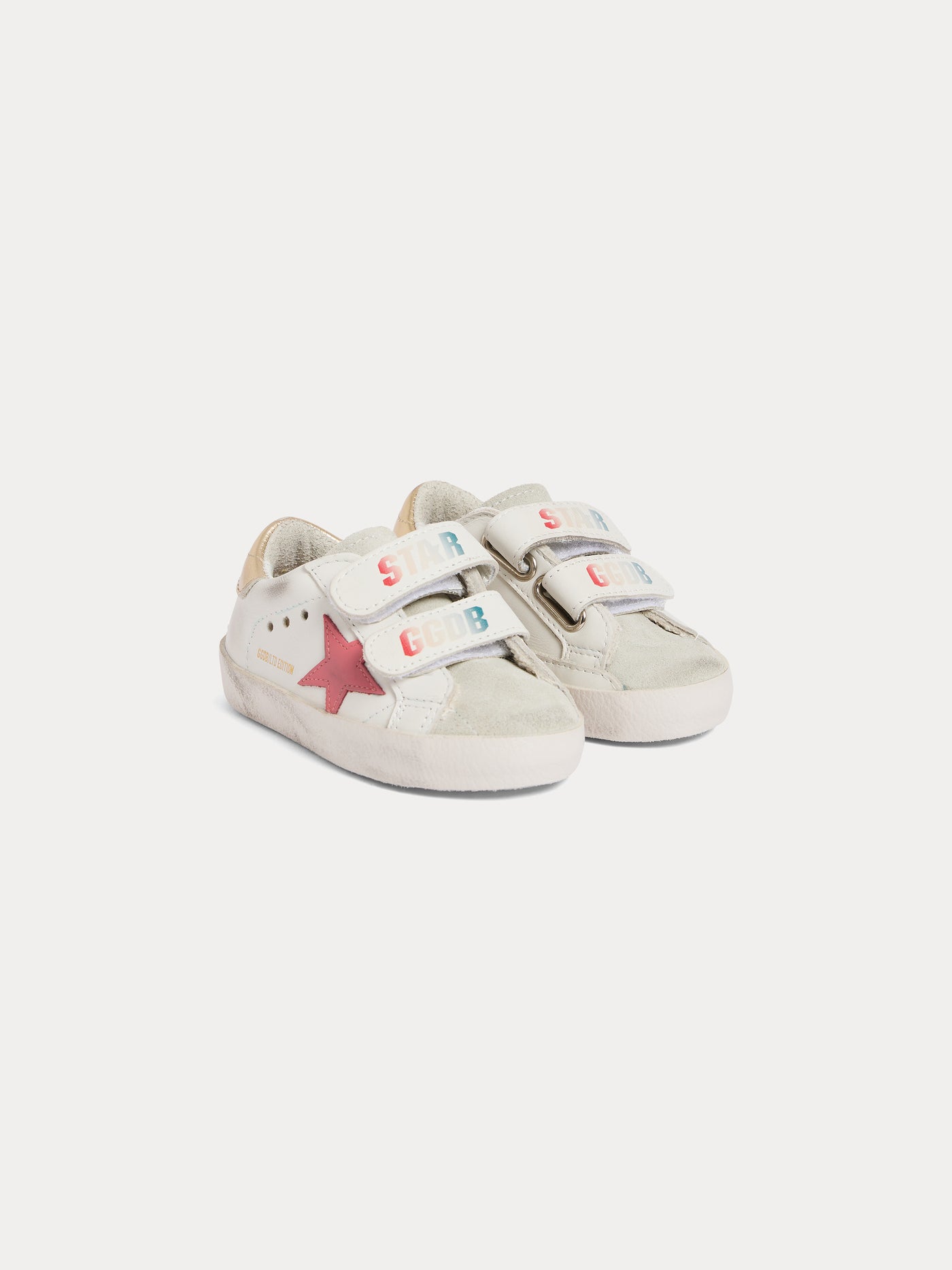 Bonpoint x Golden Goose baskets Golstar roses à scratchs pour bébés