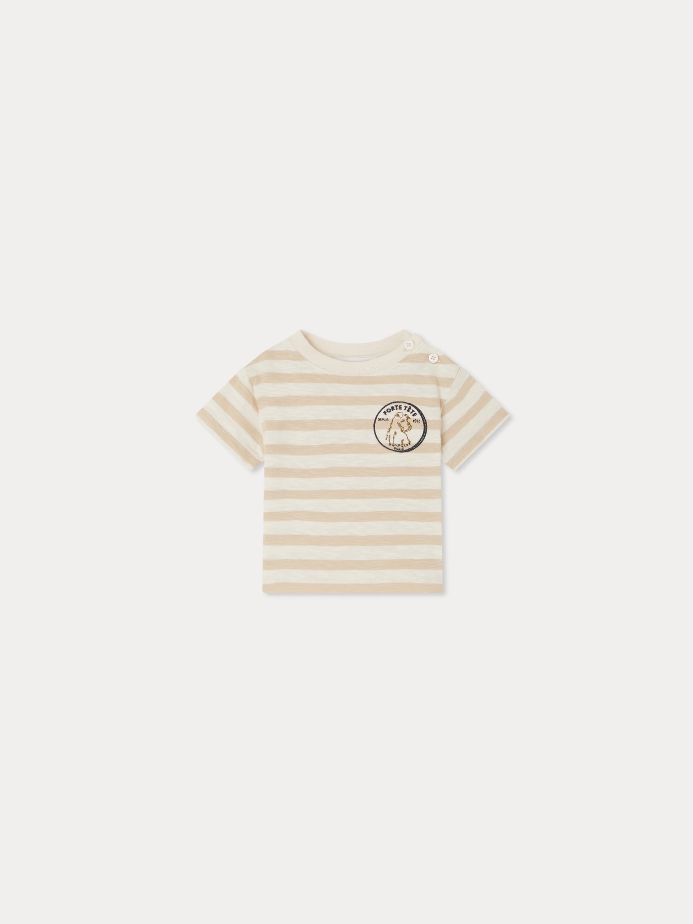 Gaye striped t-shirt with dog embroidery