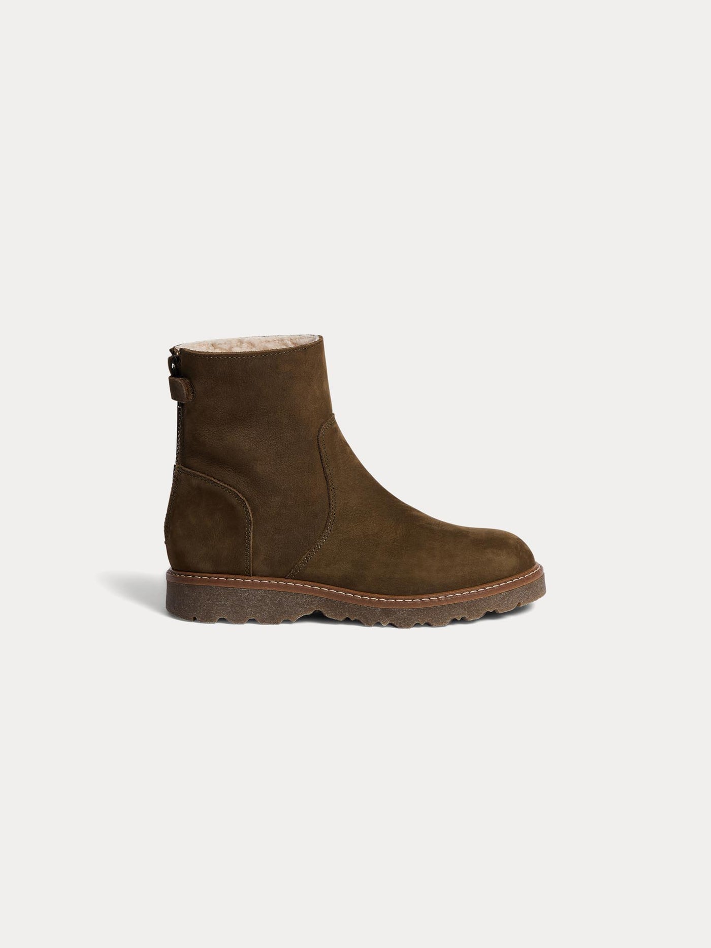 Boots Greg en cuir vert foncé