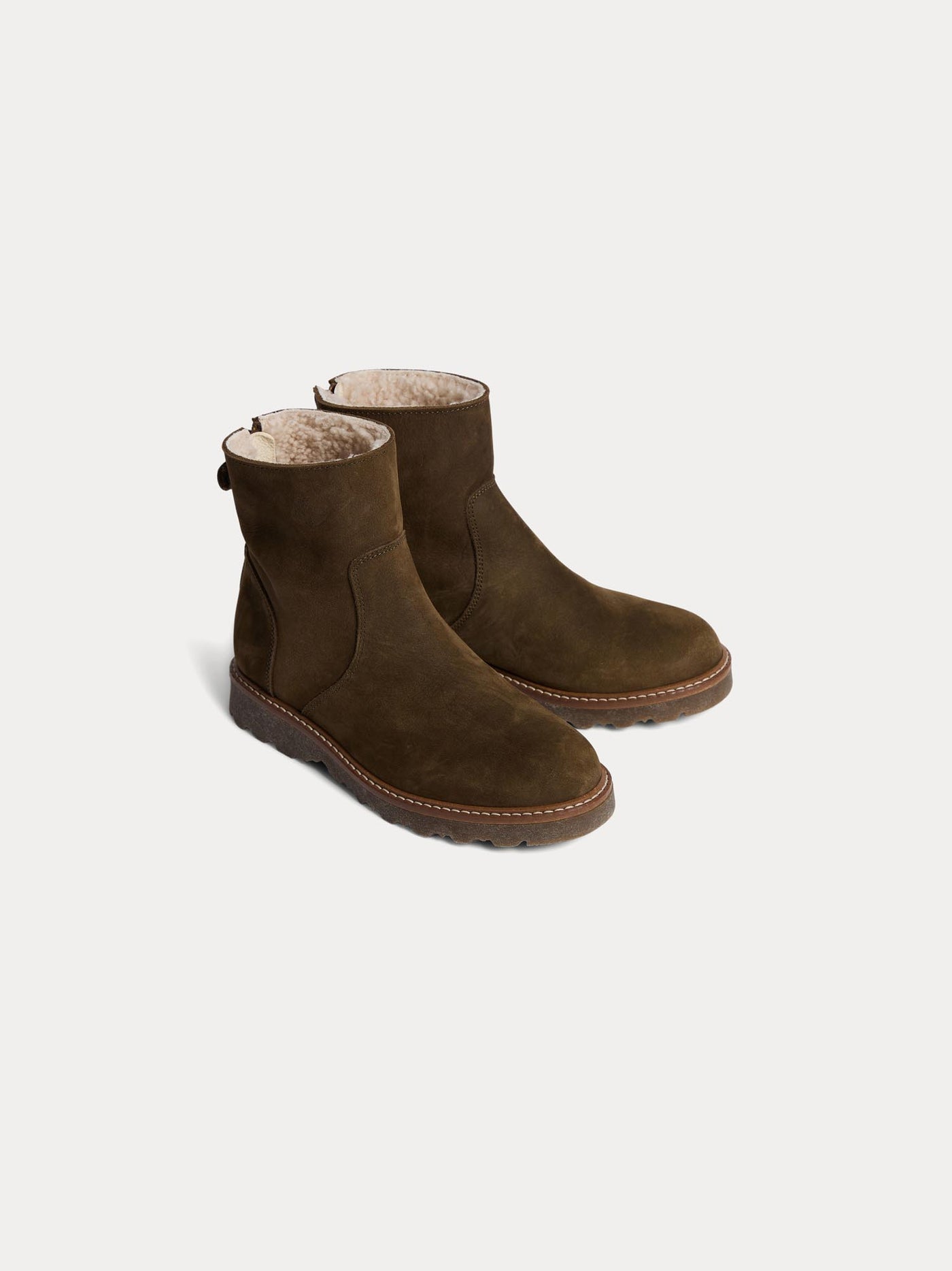 Boots Greg en cuir vert foncé