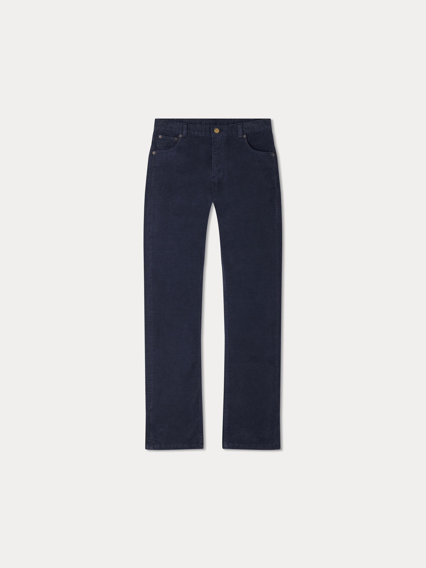 Pantalon Dewey en velours cotelé bleu foncé