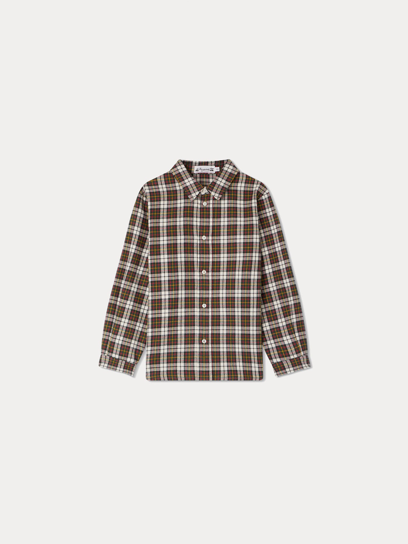 Daho shirt with green checkers