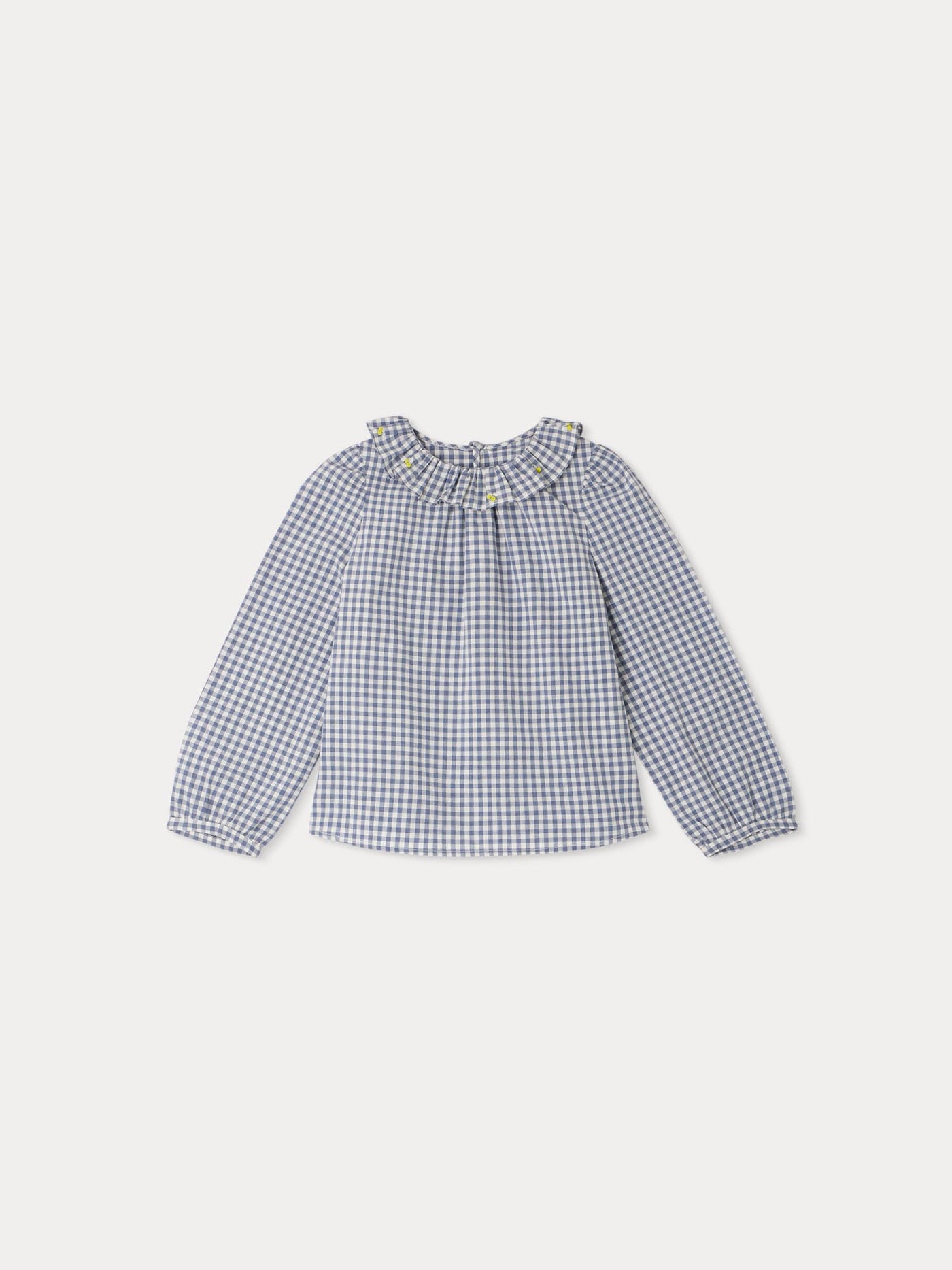Timber checkered embroidered blouse