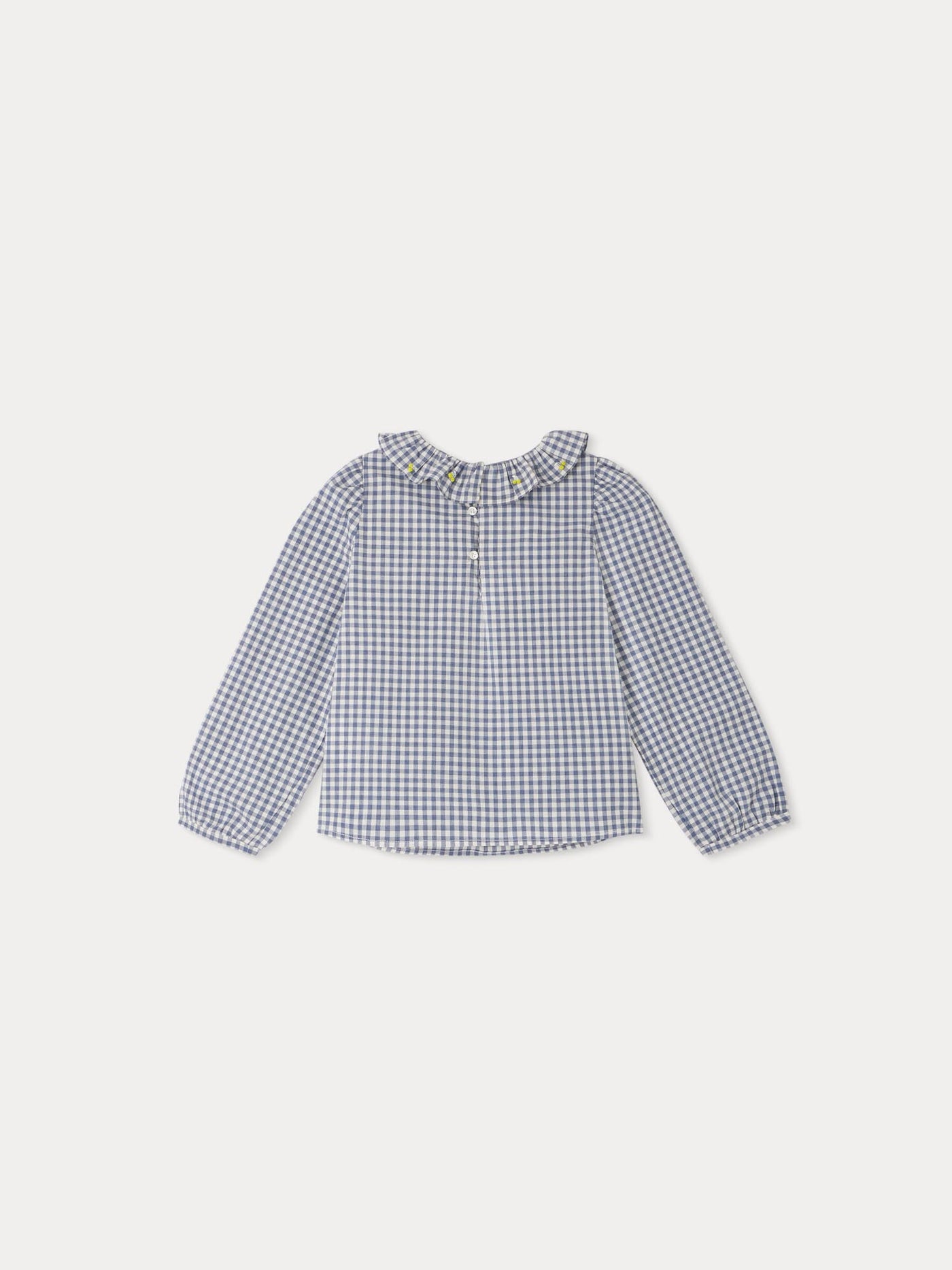 Blouse brodée Timber à carreaux