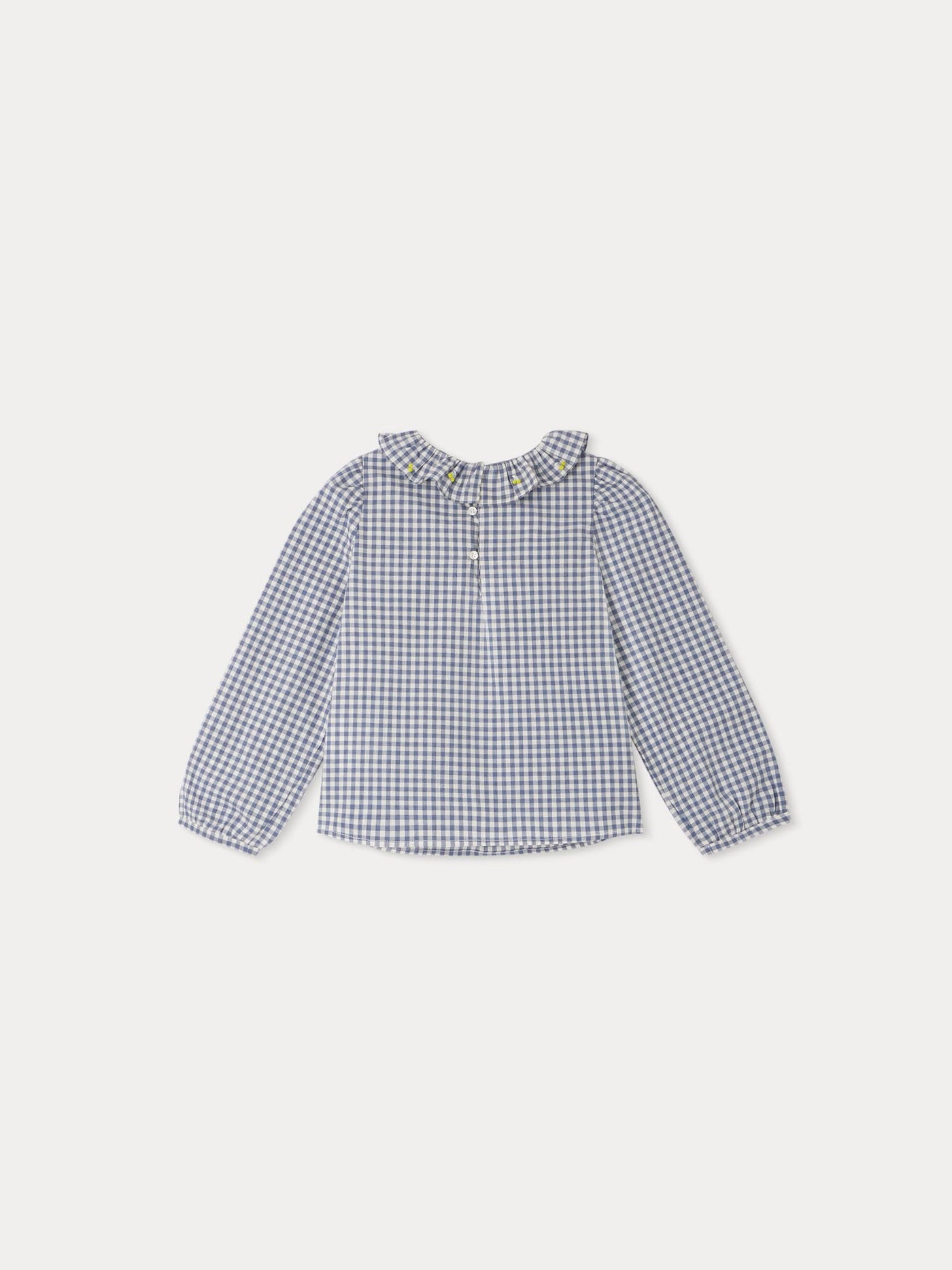 Timber checkered embroidered blouse