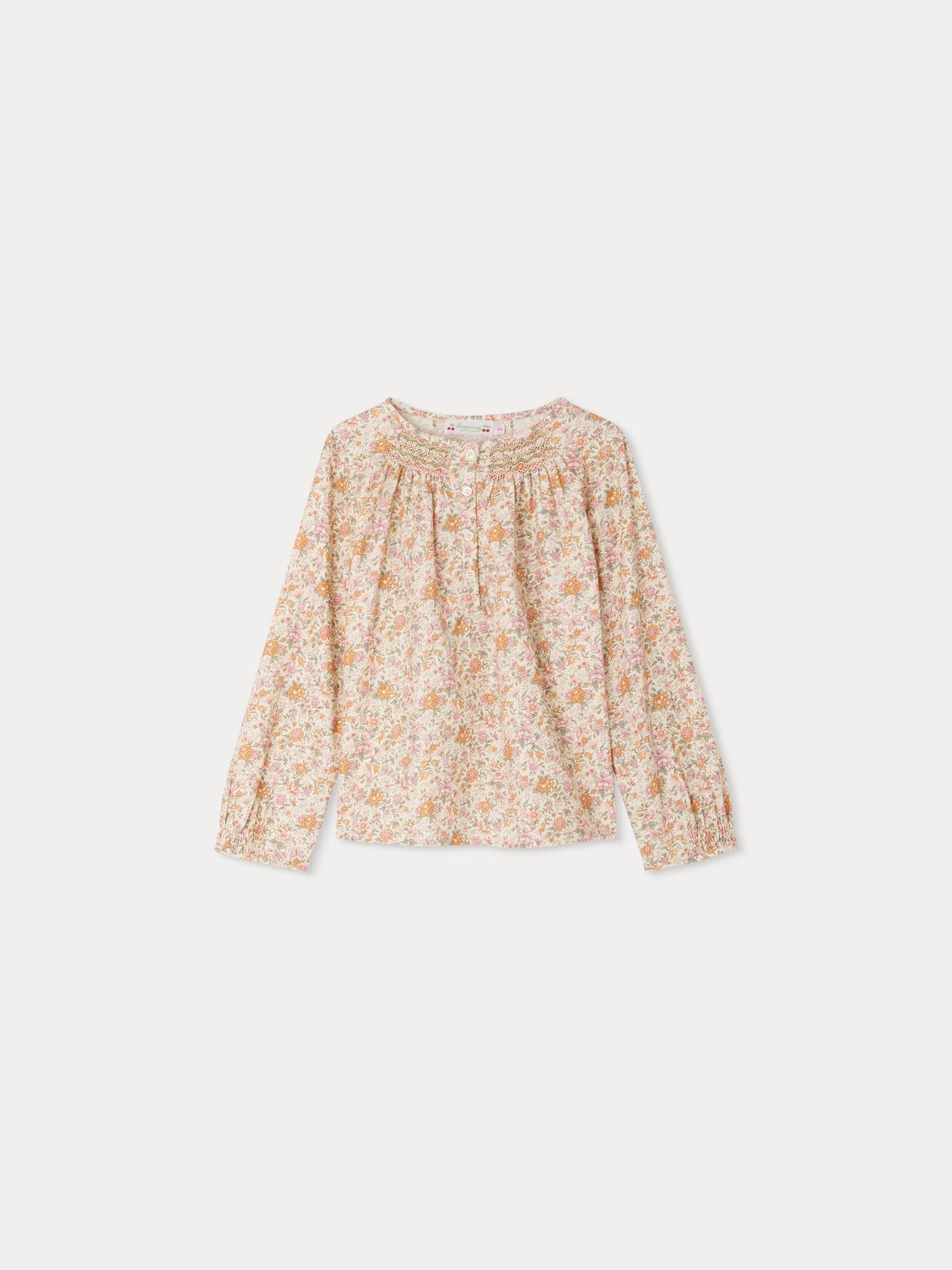 Blouse Biancarosa rose en tissu Liberty