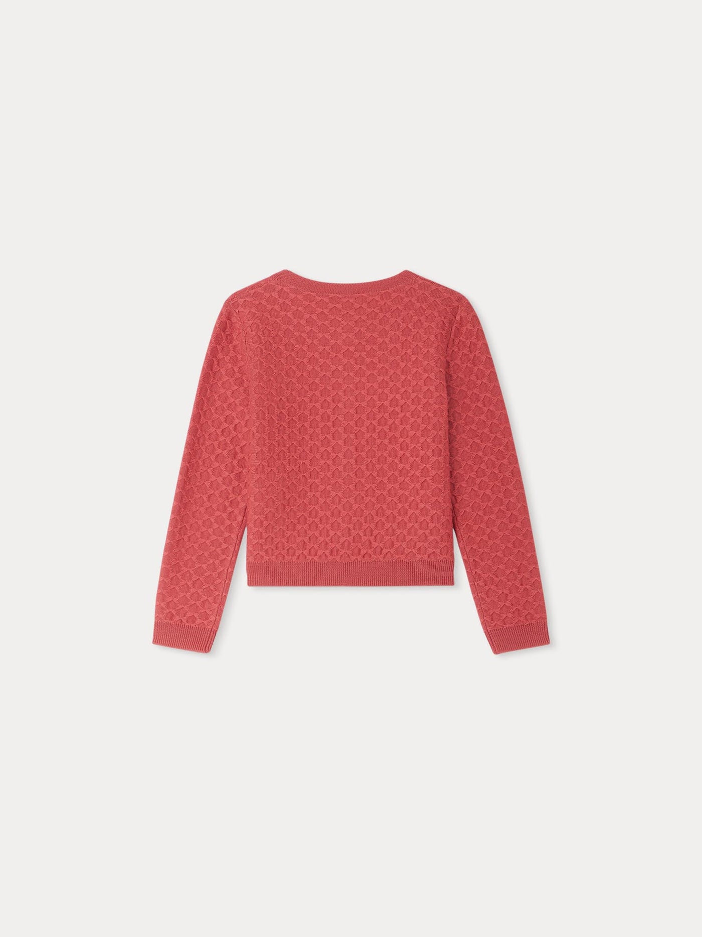 Garancie cardigan in dark pink wool