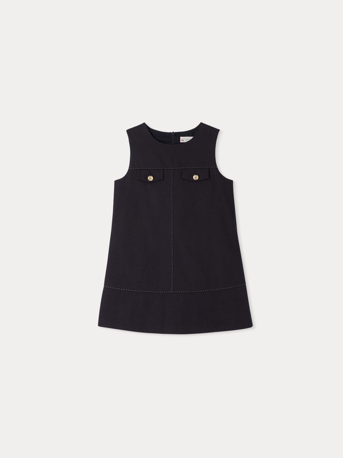 Garland navy blue dress with flaps
