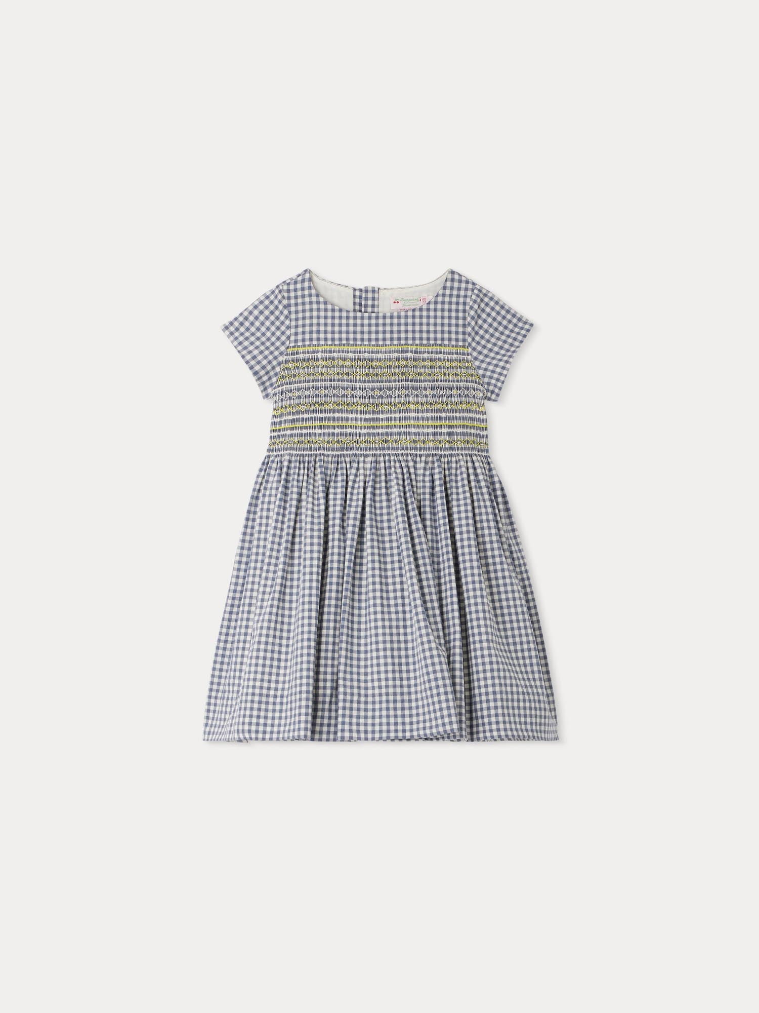 Bonpoint Grey Smocked 2024 Dress -10 yrs