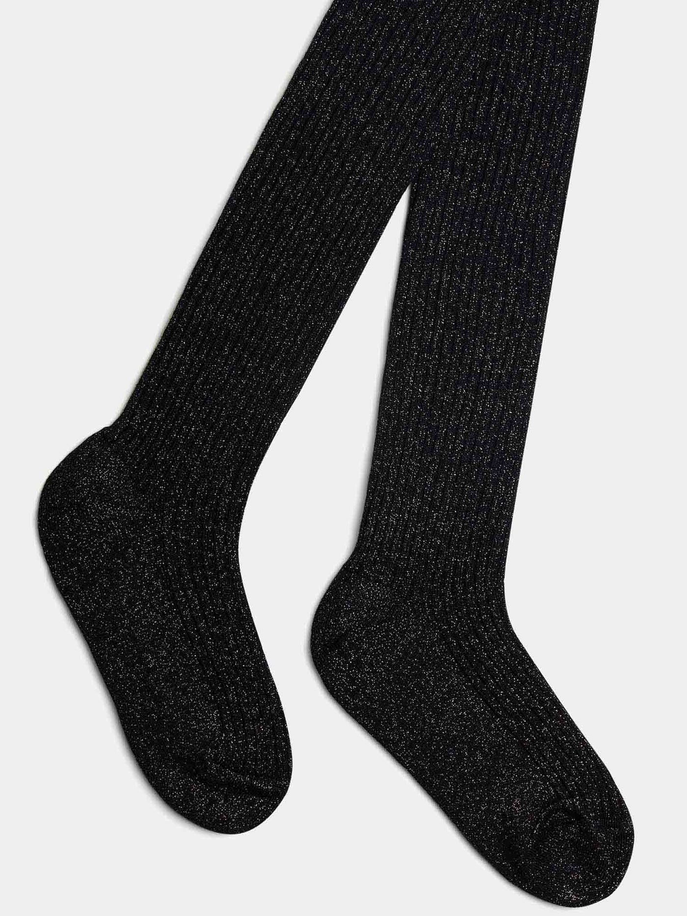 Thomini tights in black metallic thread and cotton