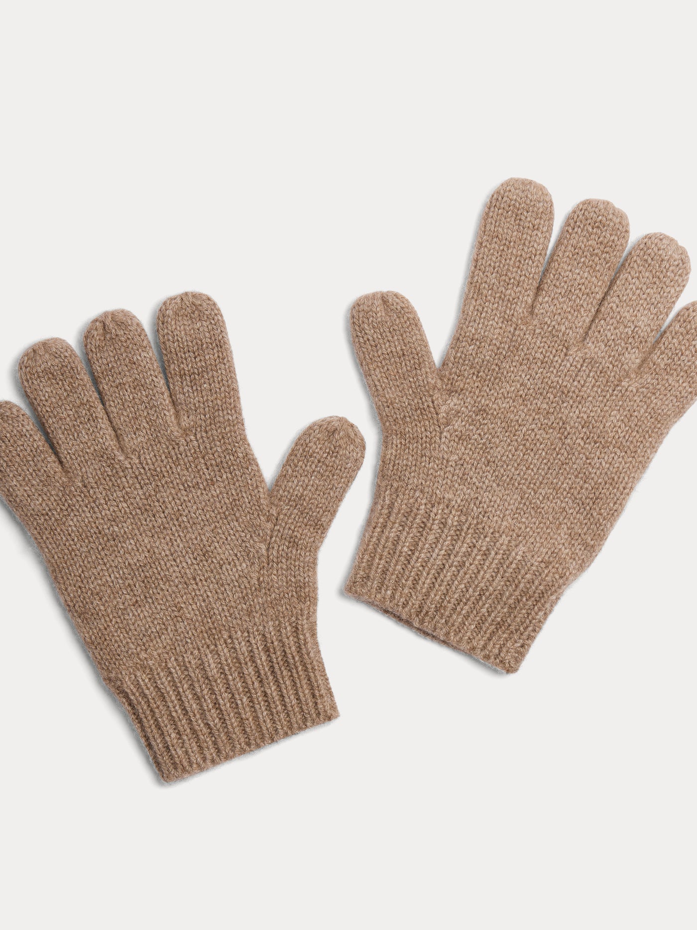 Gants Birk en cachemire beige