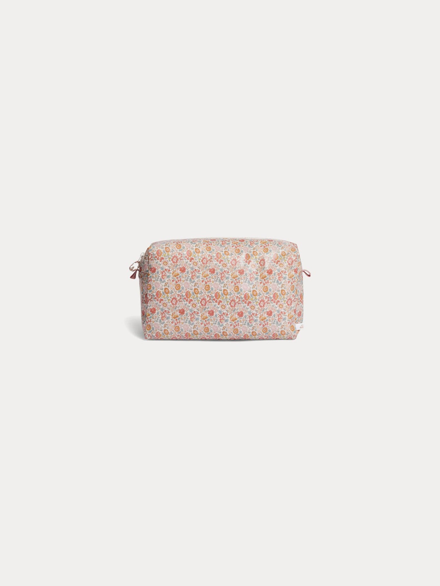 Trousse en tissu Liberty enduit orange
