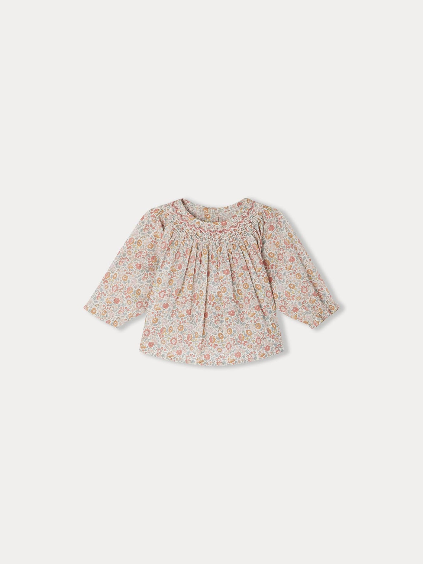 Blouse Griotte en tissu Liberty  orange