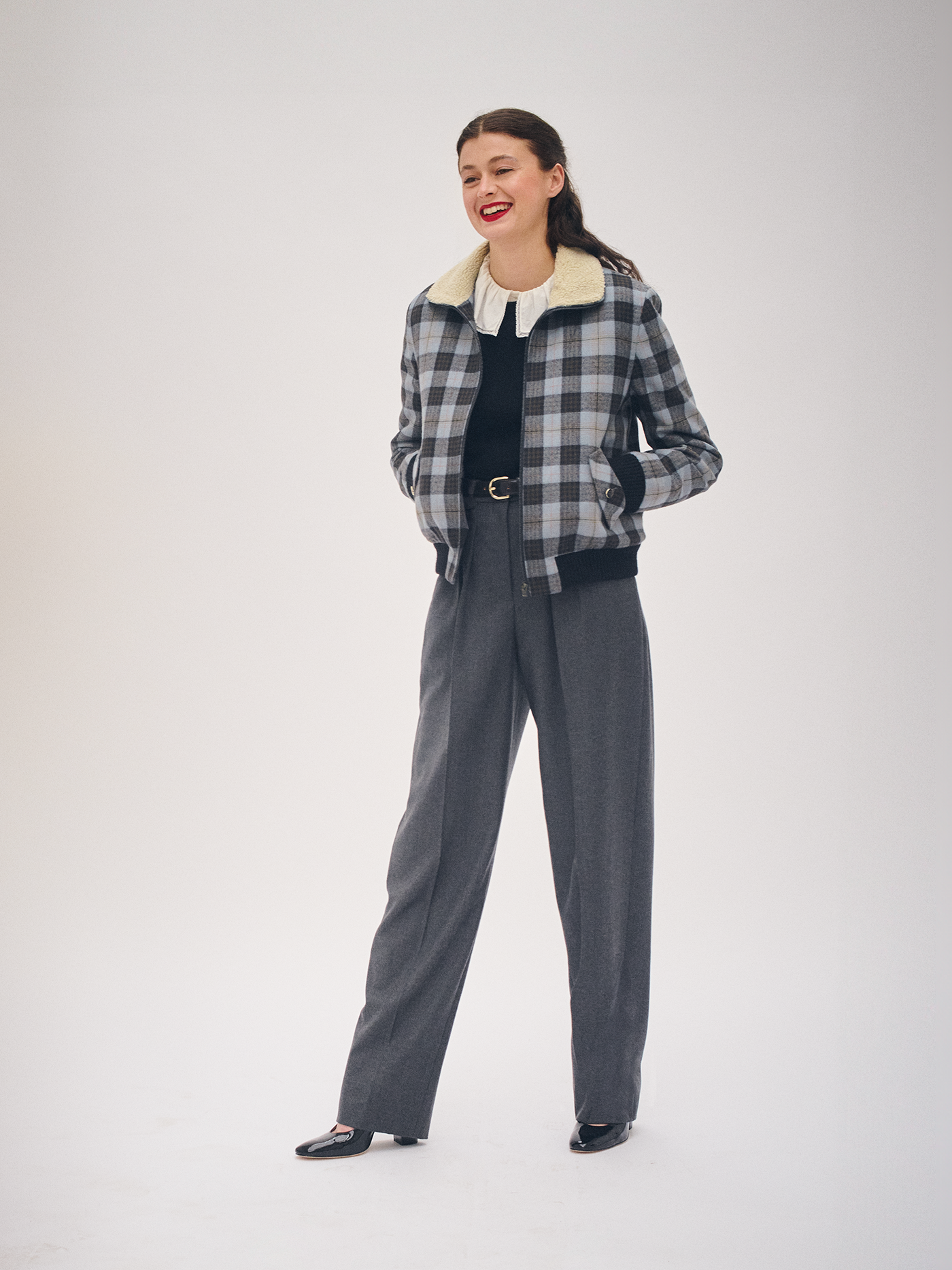 Bonpoint x Vanessa Seward - Gary checkered wool jacket