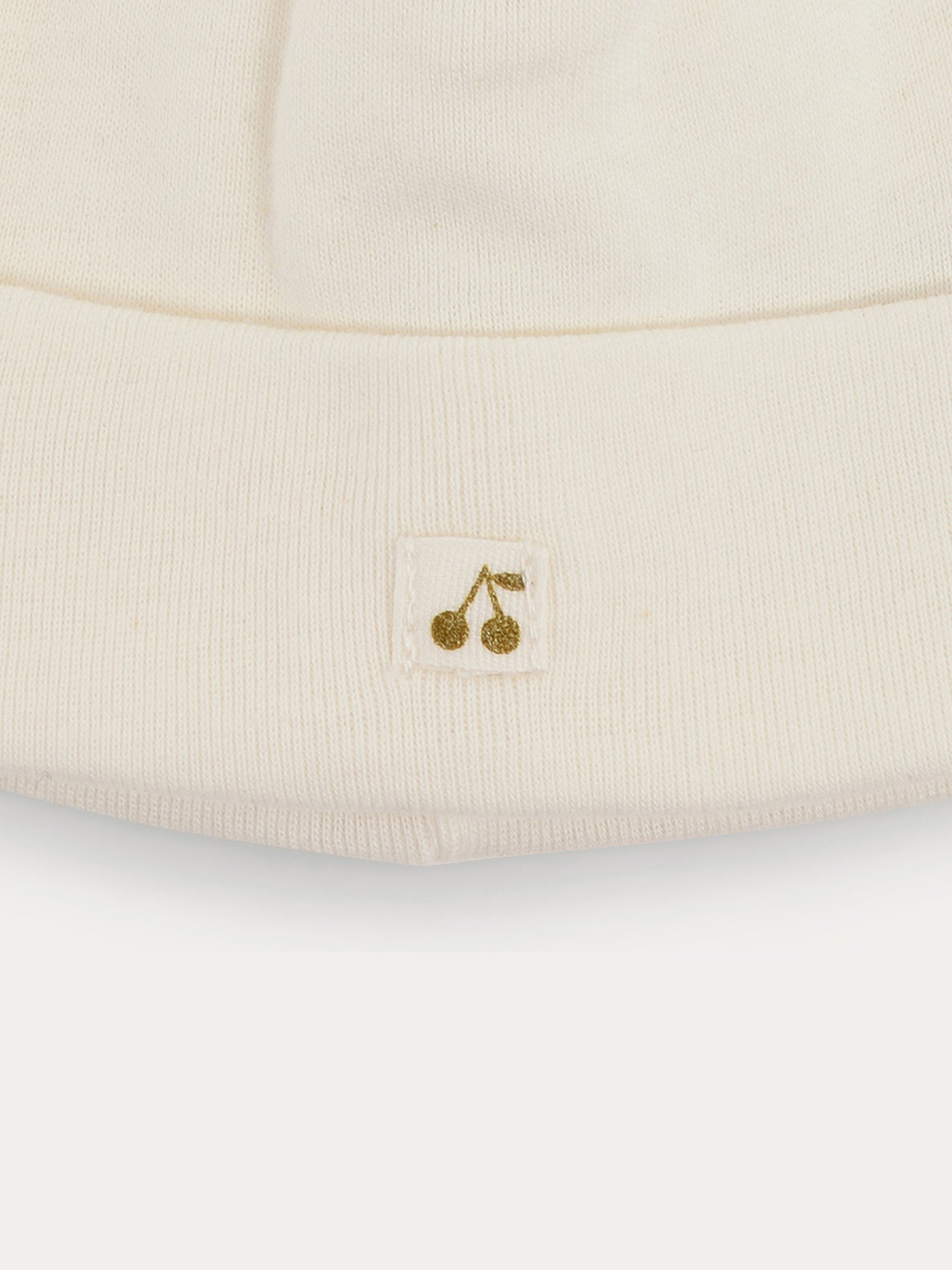 Organic cotton baby hat milk white