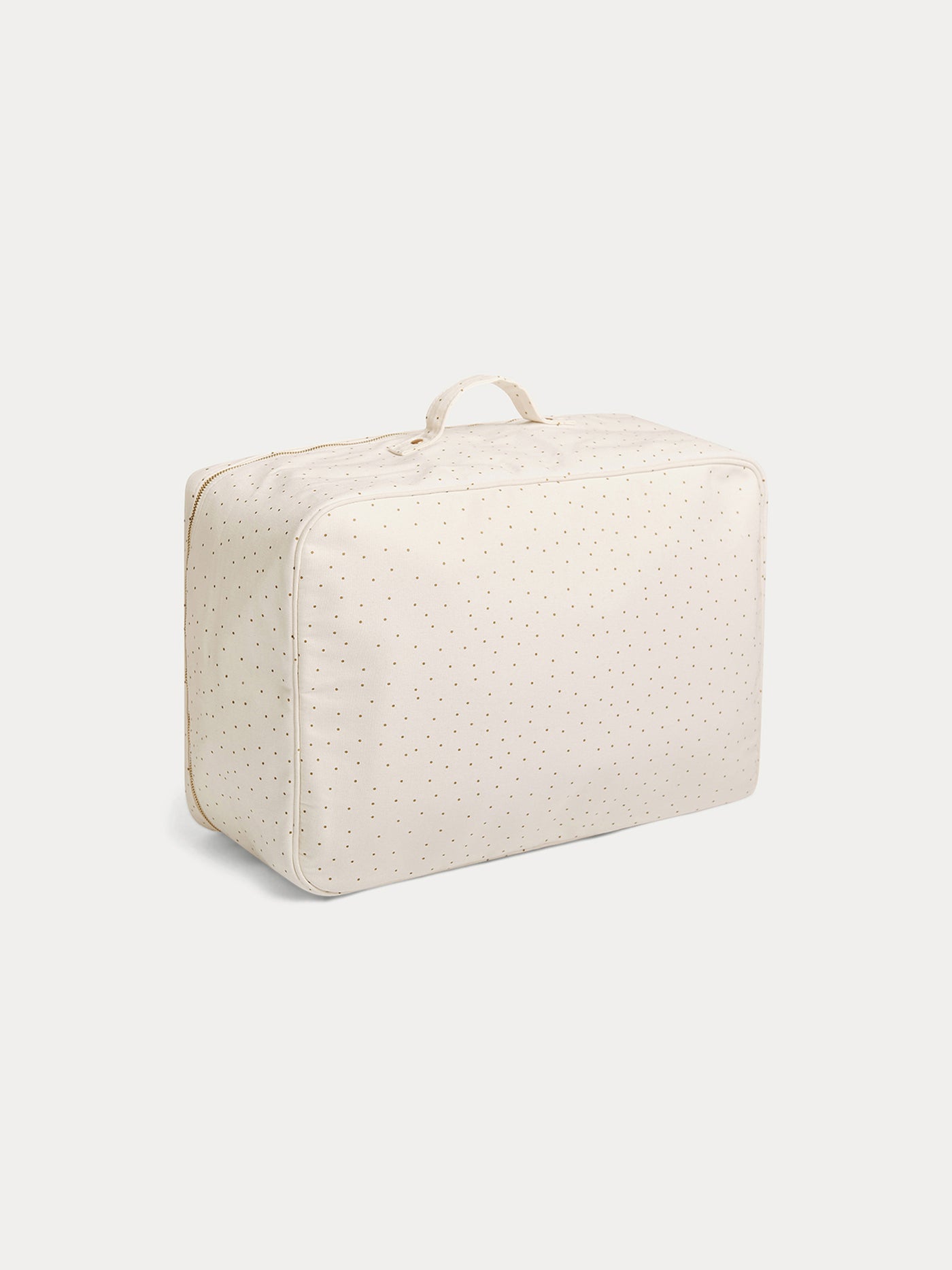 Grande valise en coton enduit bébé or