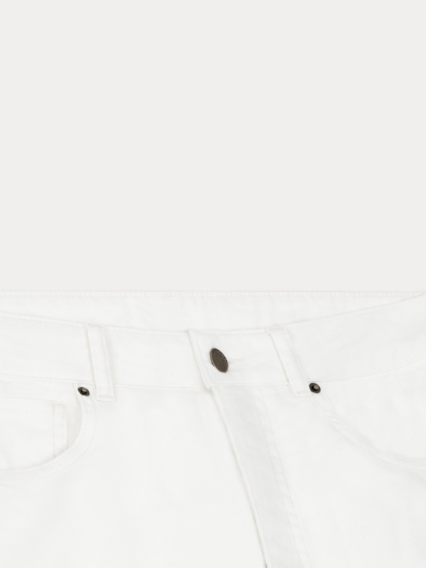 Jeans Abbesses taille mi-haute bords francs denim white wash