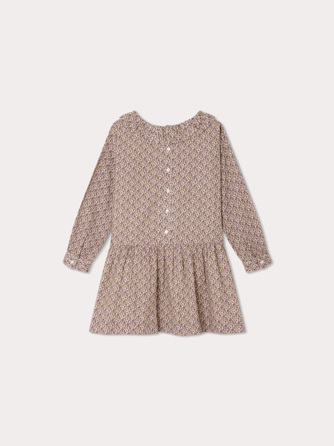 Robe Mariela fleurs taupe