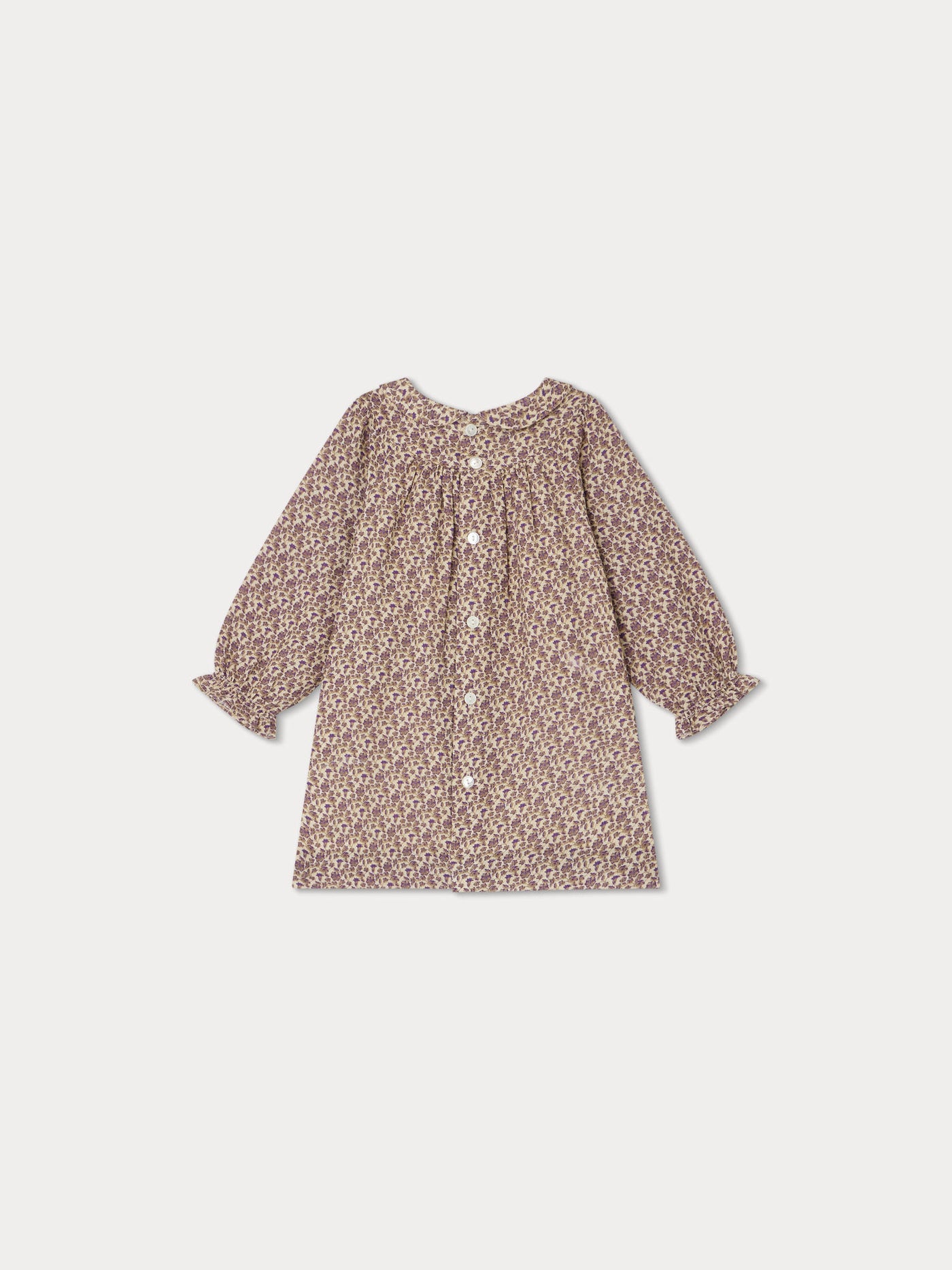 Robe Jeni fleurs taupe